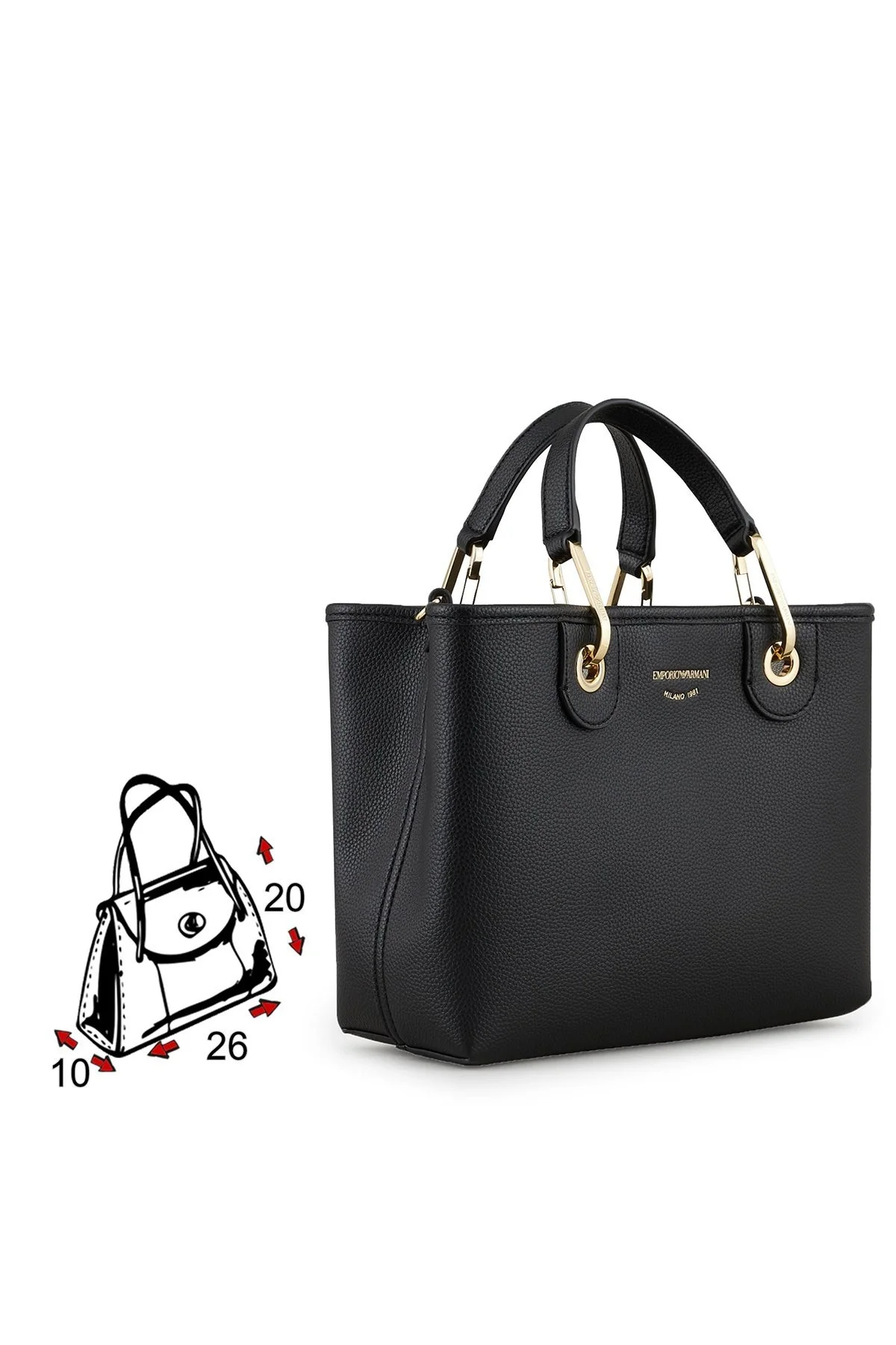 Emporio Armani Askı Detaylı Bayan Çanta Y3D166 YFO5B 85218 SİYAH - 8