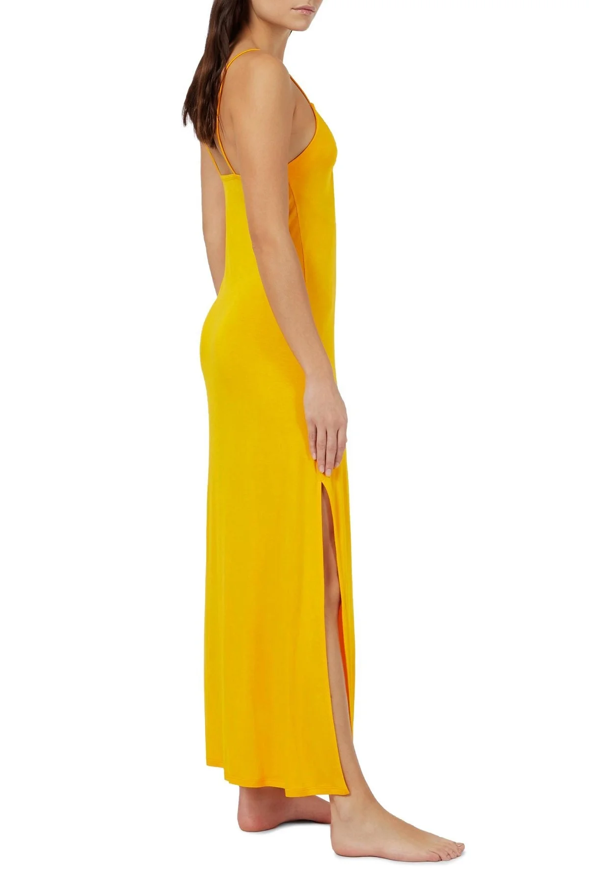 Emporio Armani Askılı Yırtmaçlı Maxi Bayan Elbise S 262483 1P315 03862 ORANGE - 2