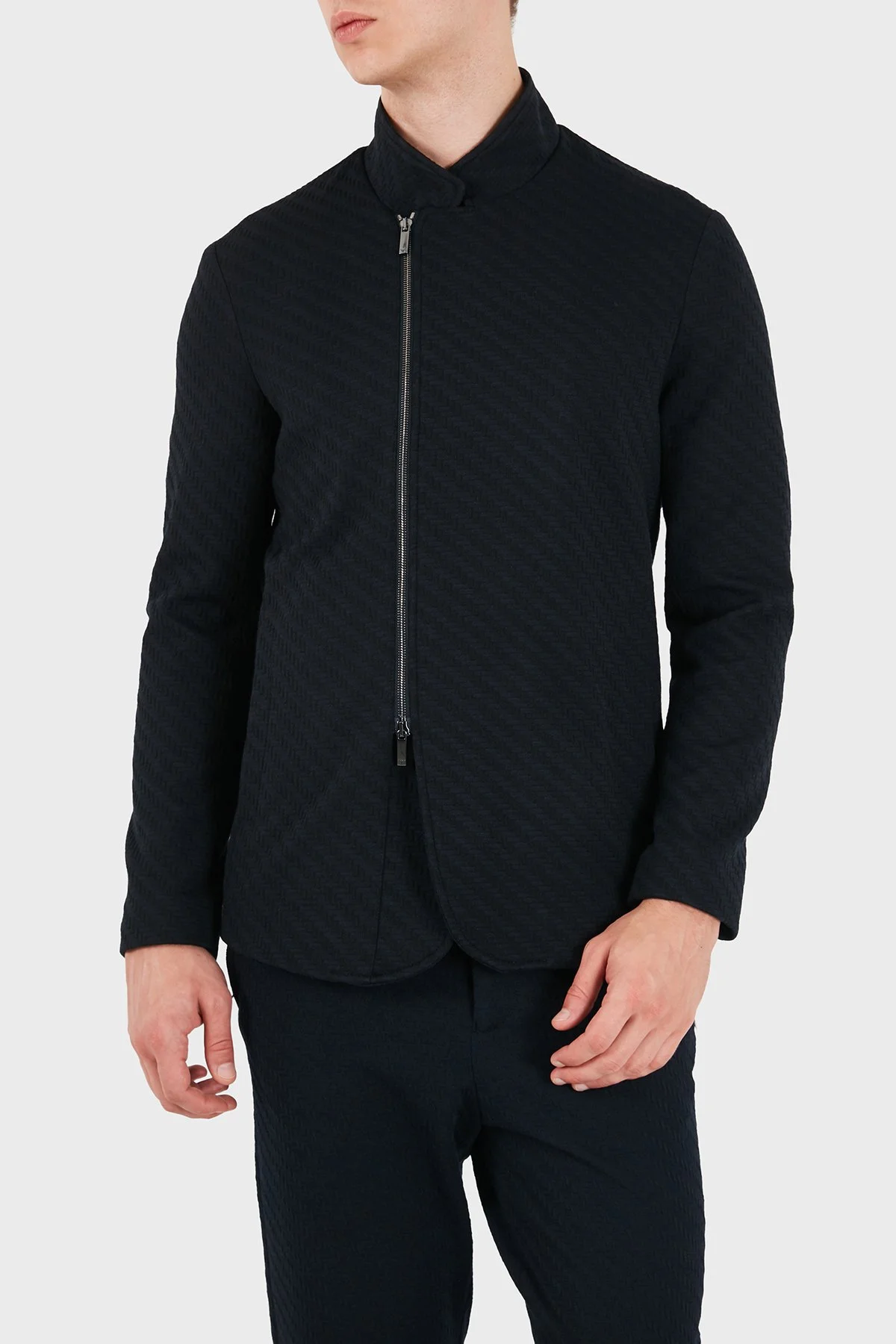 Emporio Armani Astarlı Hakim Yaka Fermuarlı Erkek Ceket EM001953 TE22963 MB036 Lacivert - 5