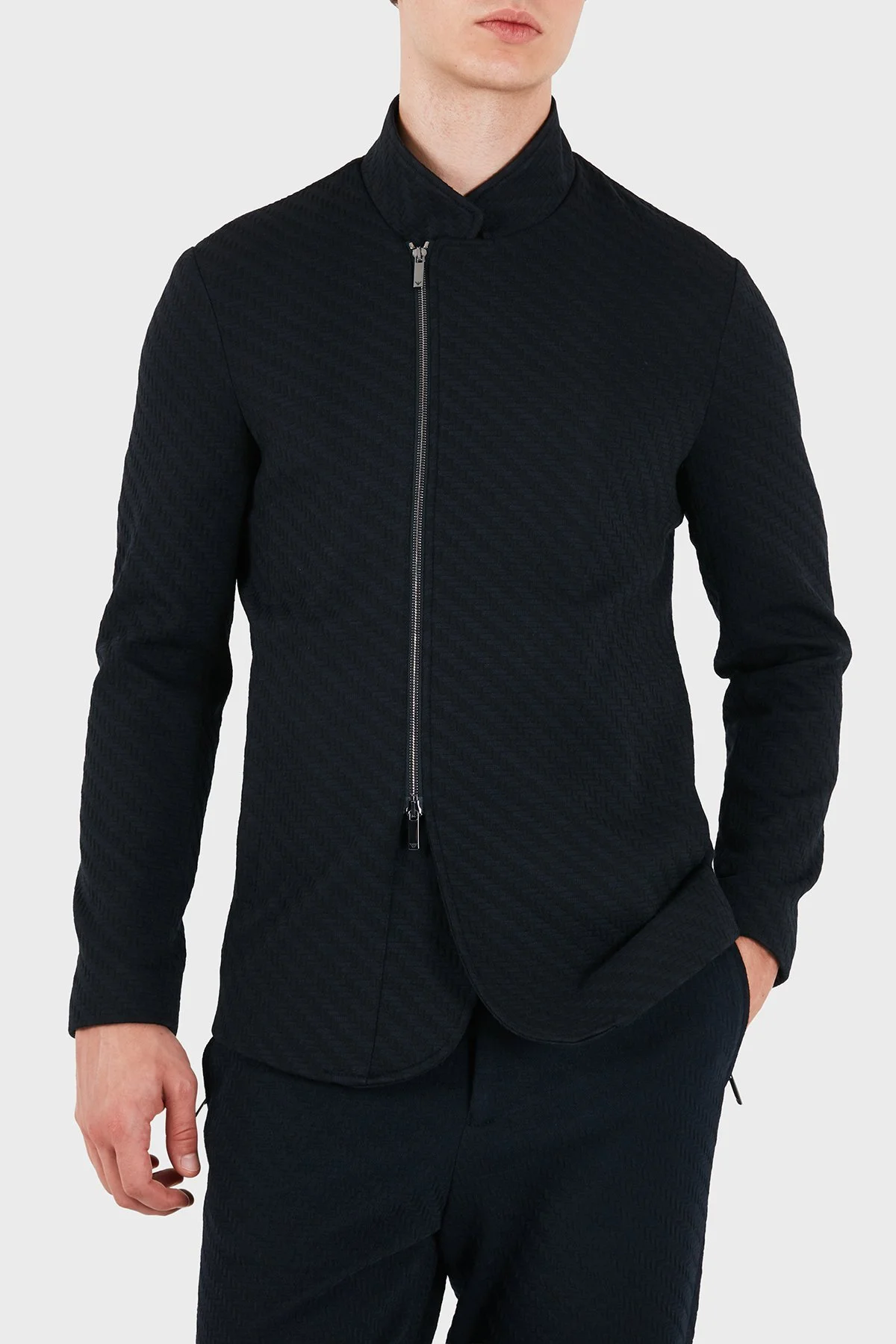 Emporio Armani Astarlı Hakim Yaka Fermuarlı Erkek Ceket EM001953 TE22963 MB036 Lacivert - 6