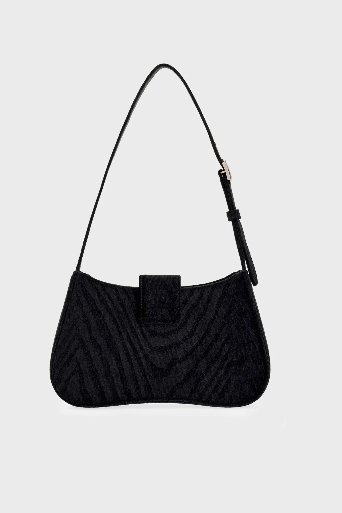 Emporio Armani Ayarlanabilir Askılı Kadife Kadın Çanta EW001778 AF28100 UC001 Siyah - 3