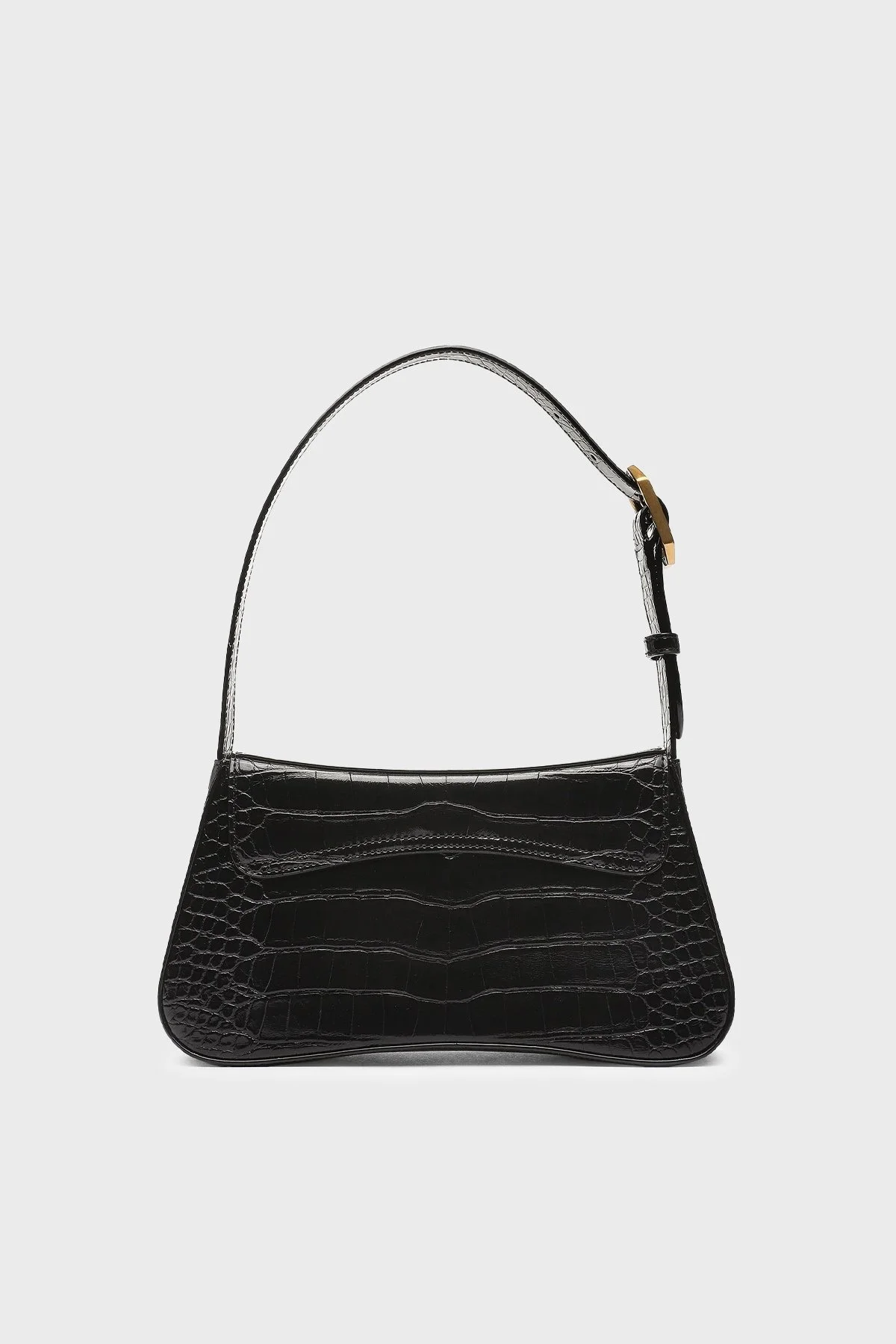 Emporio Armani Ayarlanabilir Askılı Krokodil Desenli Bayan Çanta Y3E226 YFX2D 80001 SİYAH - 2