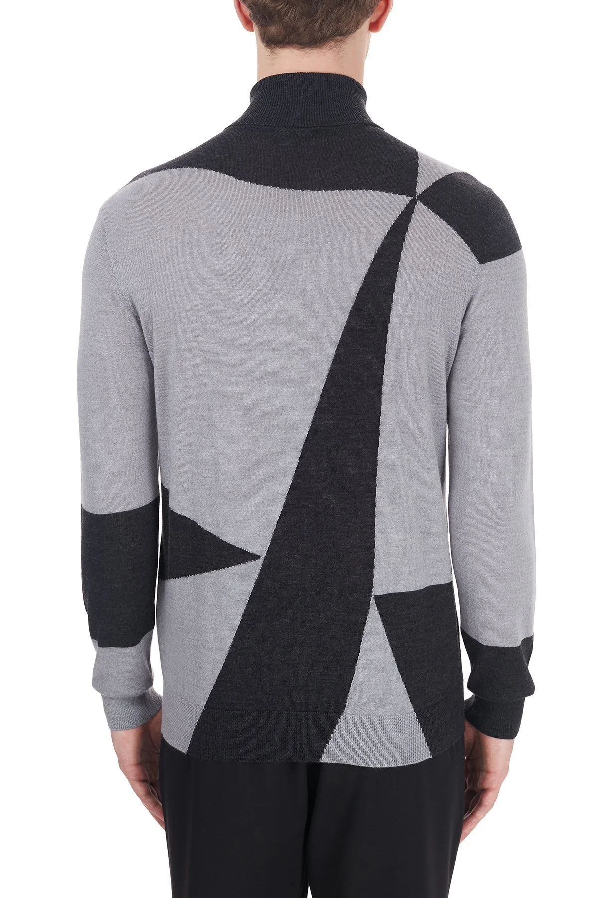 Emporio Armani Balıkçı Yaka % 100 Yün Erkek Kazak 6H1MXD 1MIXZ 0616 GRİ - 2