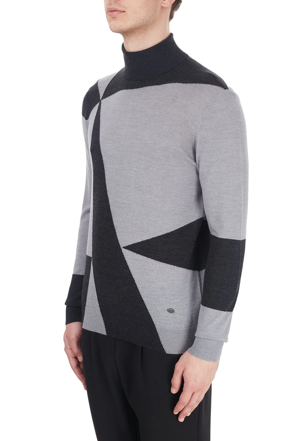 Emporio Armani Balıkçı Yaka % 100 Yün Erkek Kazak 6H1MXD 1MIXZ 0616 GRİ - 3