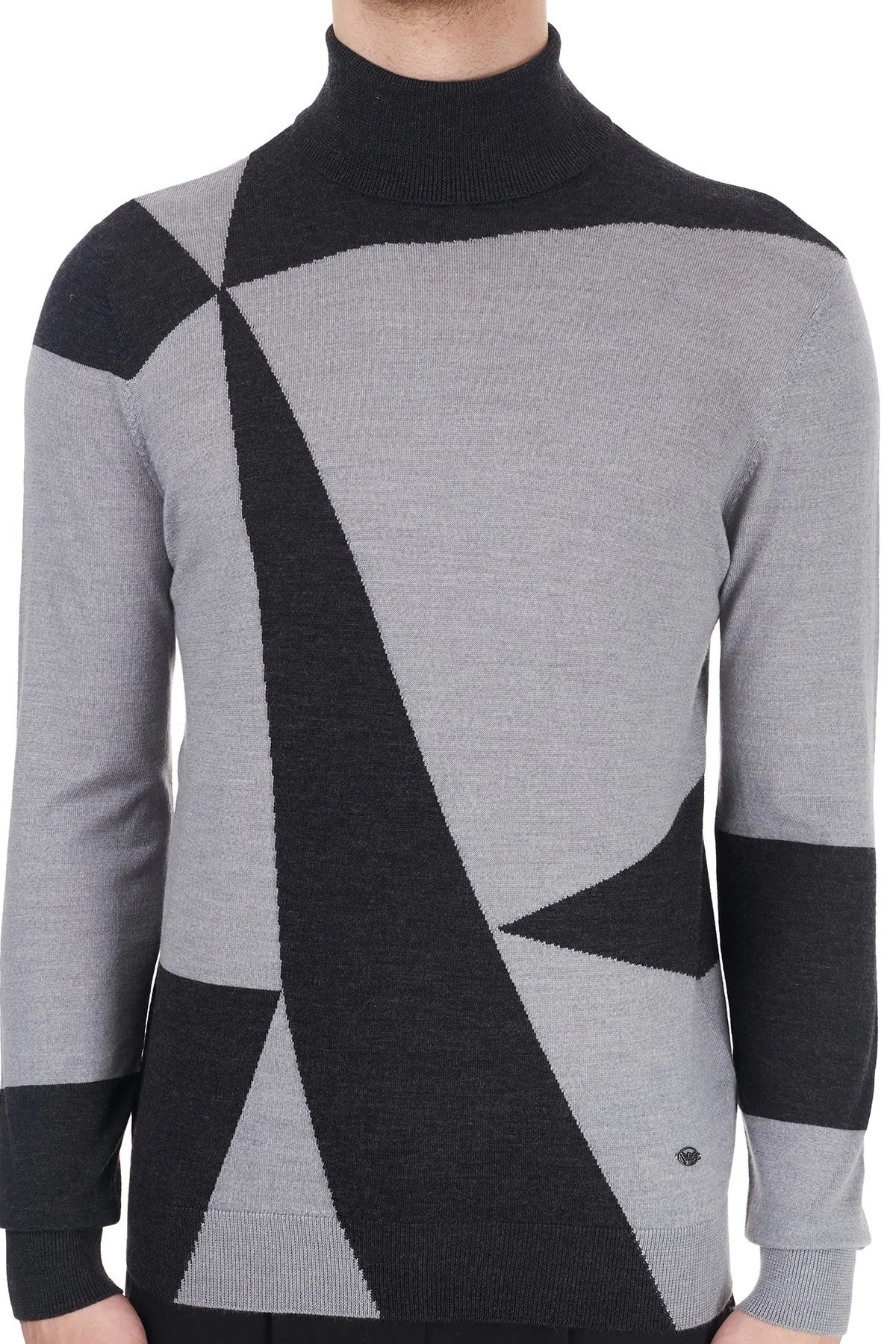 Emporio Armani Balıkçı Yaka % 100 Yün Erkek Kazak 6H1MXD 1MIXZ 0616 GRİ - 6