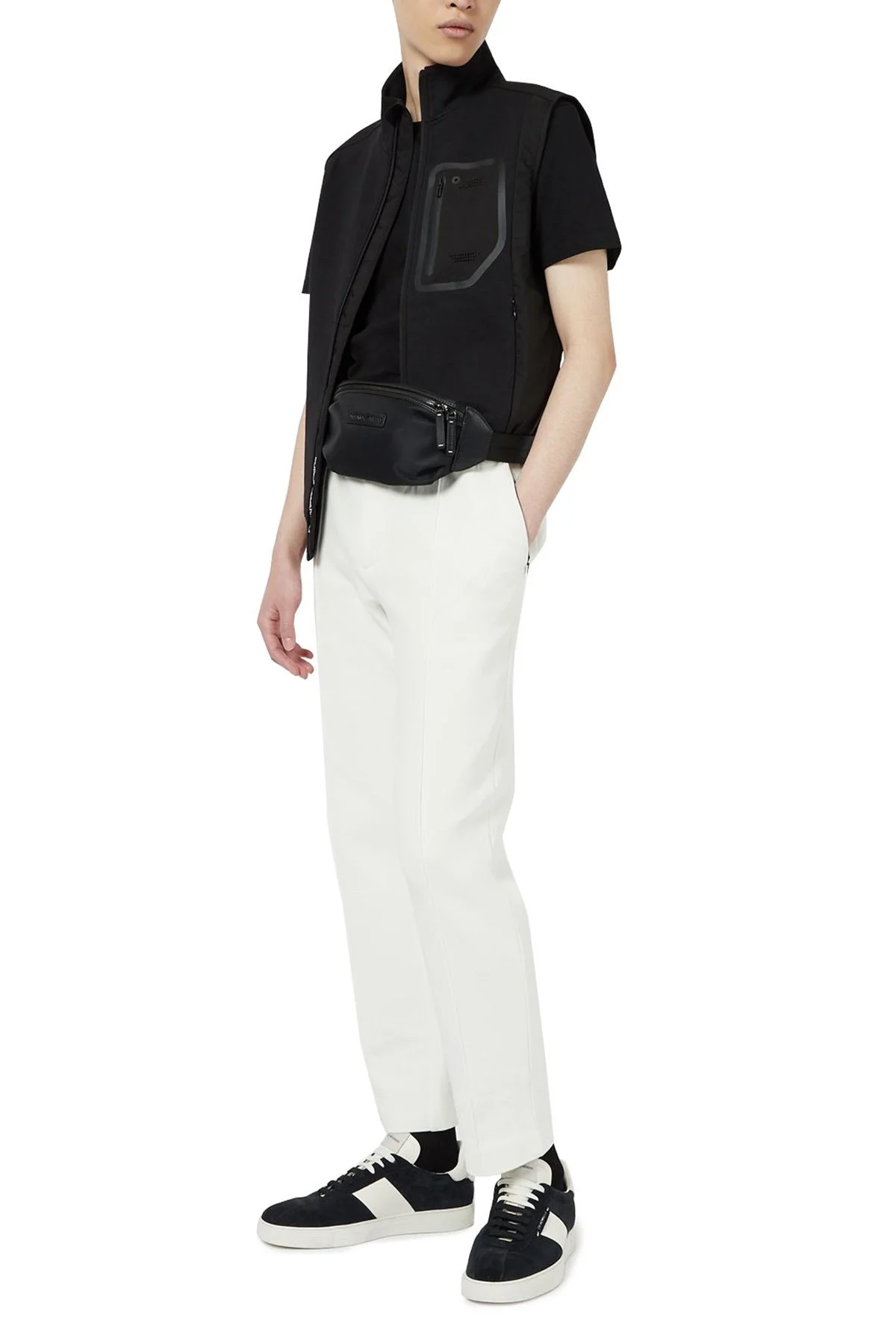 Emporio Armani Balıkçı Yaka Cepli Erkek Yelek S 3K1BG0 1JVRZ 0999 SİYAH - 3