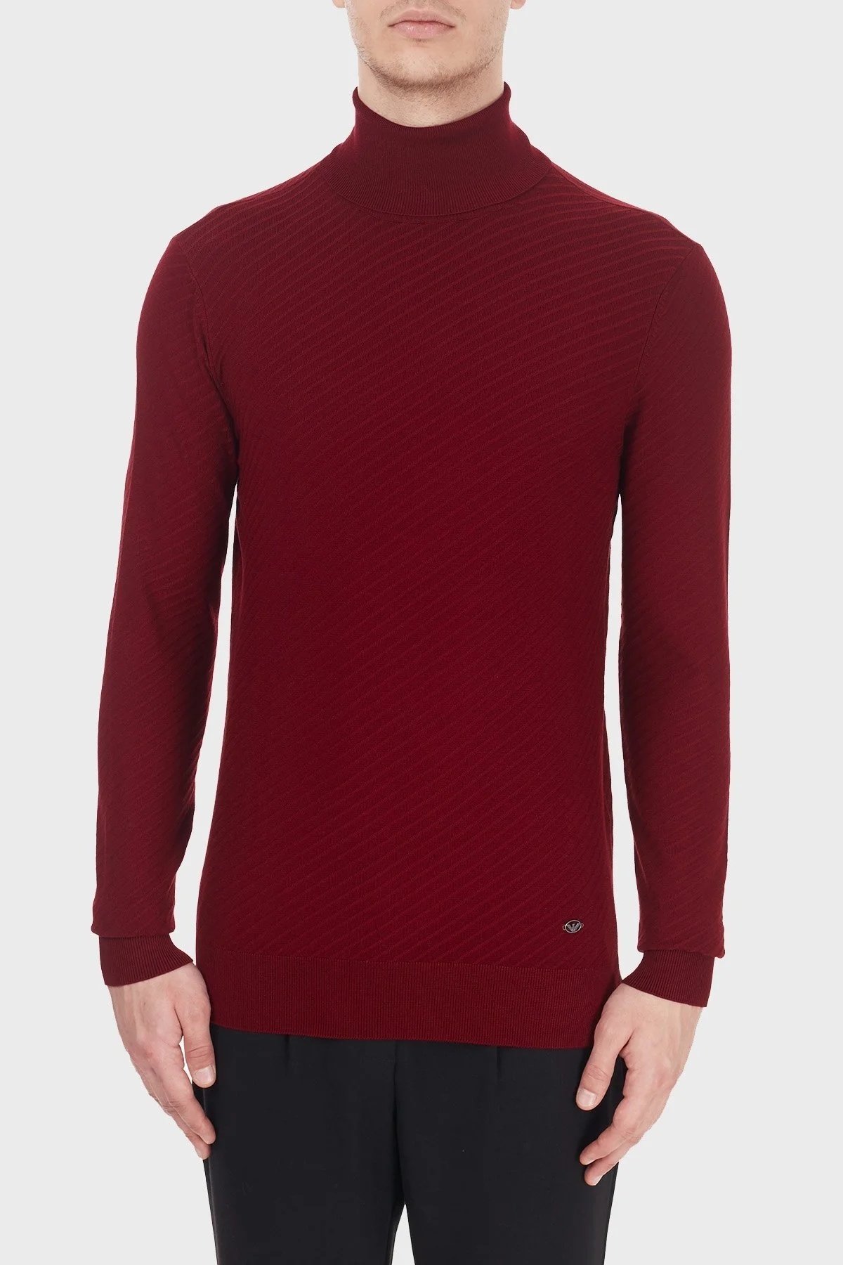 Emporio Armani Balıkçı Yaka Triko Erkek Kazak S 6H1MX4 1MIRZ 0353 BORDO - 1