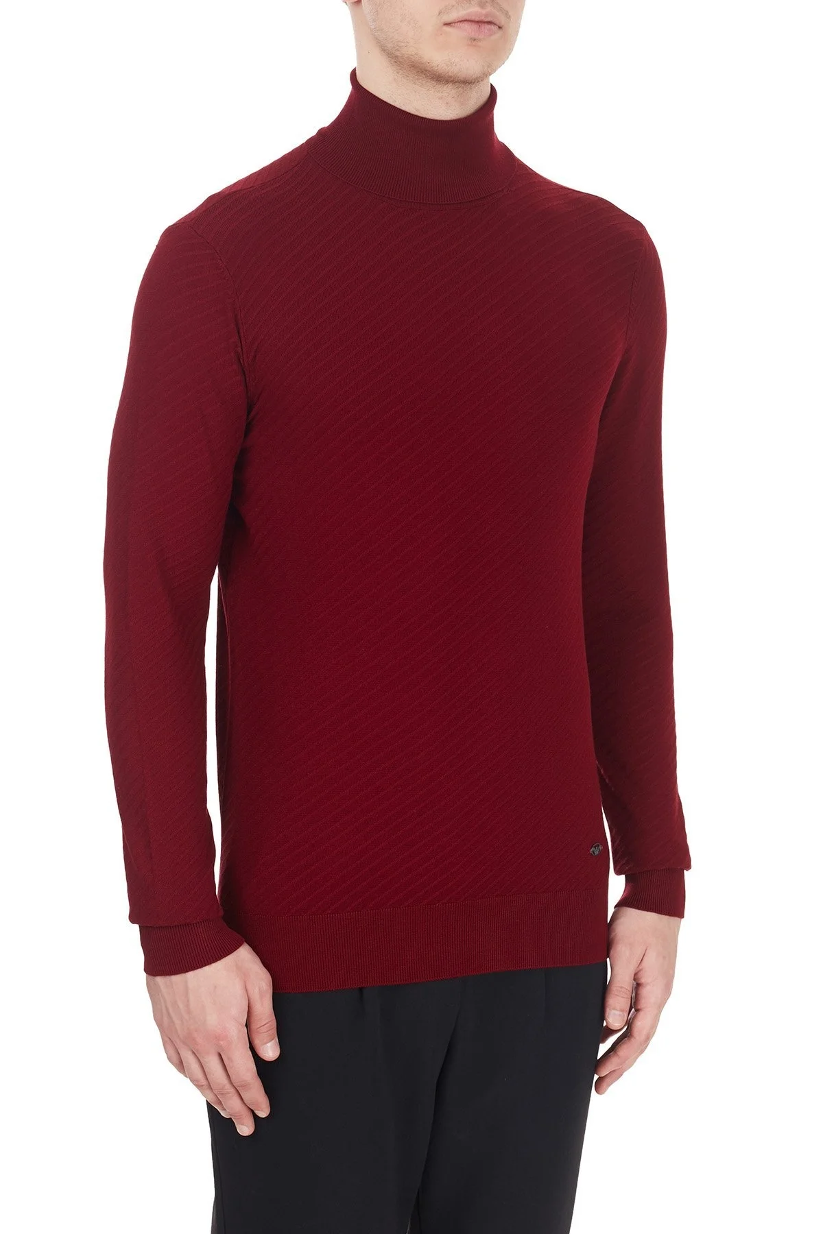 Emporio Armani Balıkçı Yaka Triko Erkek Kazak S 6H1MX4 1MIRZ 0353 BORDO - 4