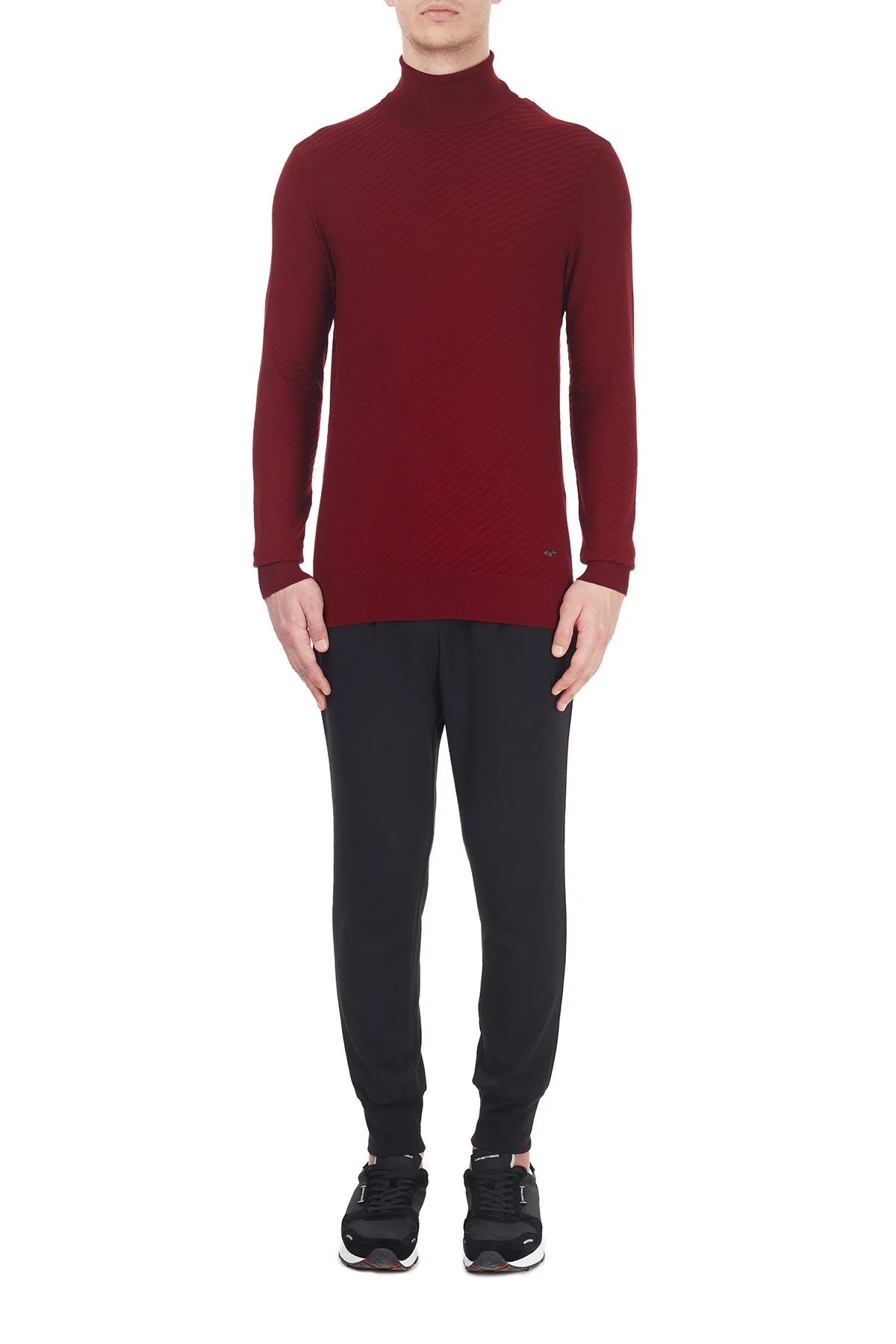 Emporio Armani Balıkçı Yaka Triko Erkek Kazak S 6H1MX4 1MIRZ 0353 BORDO - 5