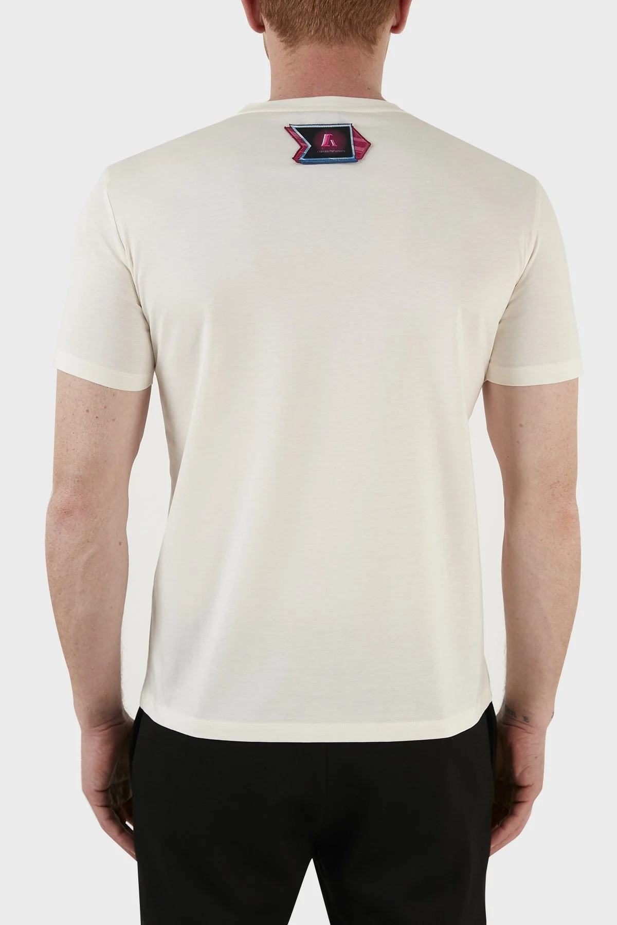 Emporio Armani Baskılı % 100 Pamuk Bisiklet Yaka Regular Fit Erkek T Shirt 3L1T8P 1JW5Z F121 BEYAZ - 10