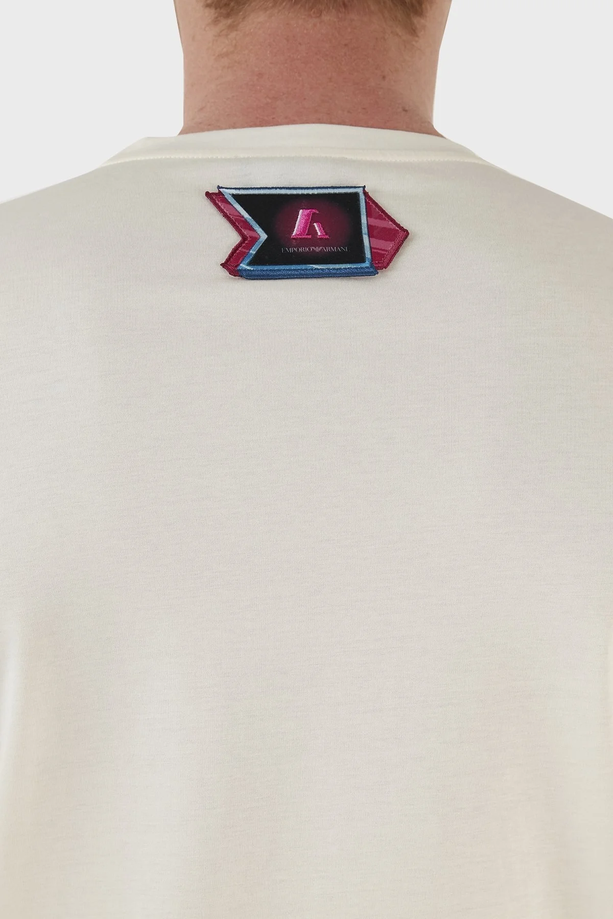 Emporio Armani Baskılı % 100 Pamuk Bisiklet Yaka Regular Fit Erkek T Shirt 3L1T8P 1JW5Z F121 BEYAZ - 14