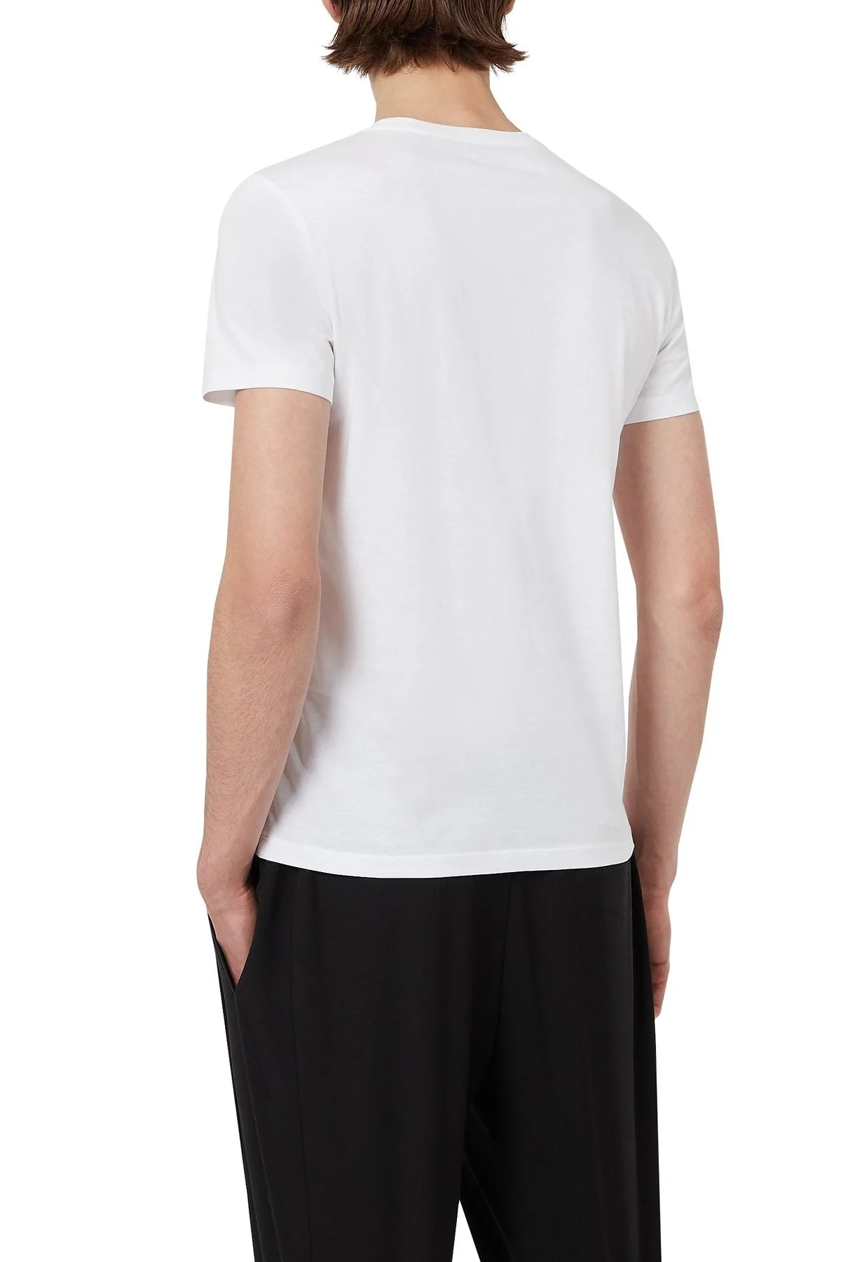 Emporio Armani Baskılı Bisiklet Yaka % 100 Pamuk Erkek T Shirt 3K1T8P 1JL7Z 0148 BEYAZ - 2