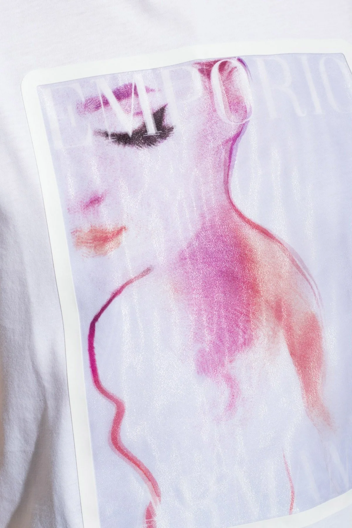 Emporio Armani Baskılı Bisiklet Yaka % 100 Pamuk Regular Fit Bayan T Shirt 3R2T8M 2JTAZ 0100 BEYAZ - 8