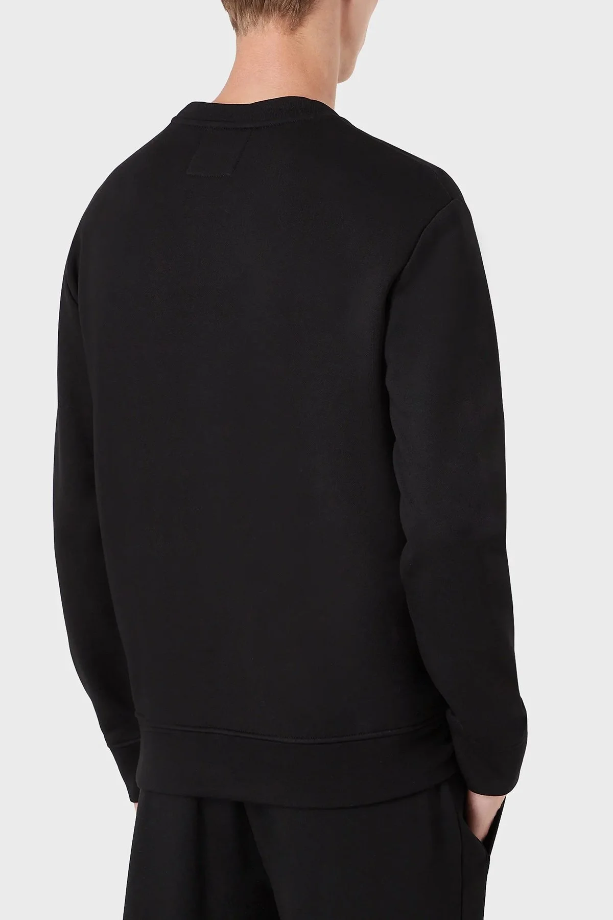 Emporio Armani Baskılı Bisiklet Yaka Pamuklu Erkek Sweat 8N1MR6 1JRIZ F008 SİYAH - 3