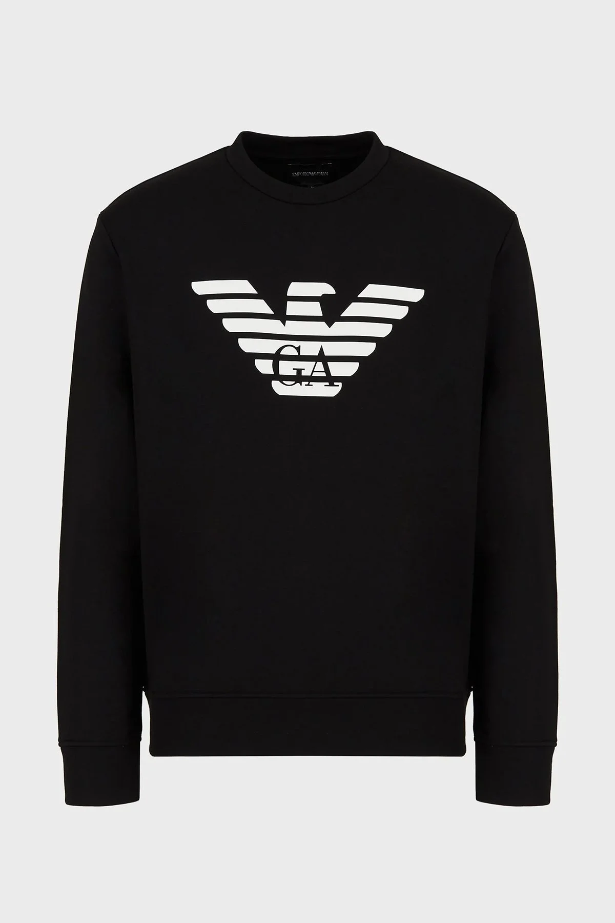 Emporio Armani Baskılı Bisiklet Yaka Pamuklu Erkek Sweat 8N1MR6 1JRIZ F008 SİYAH - 4