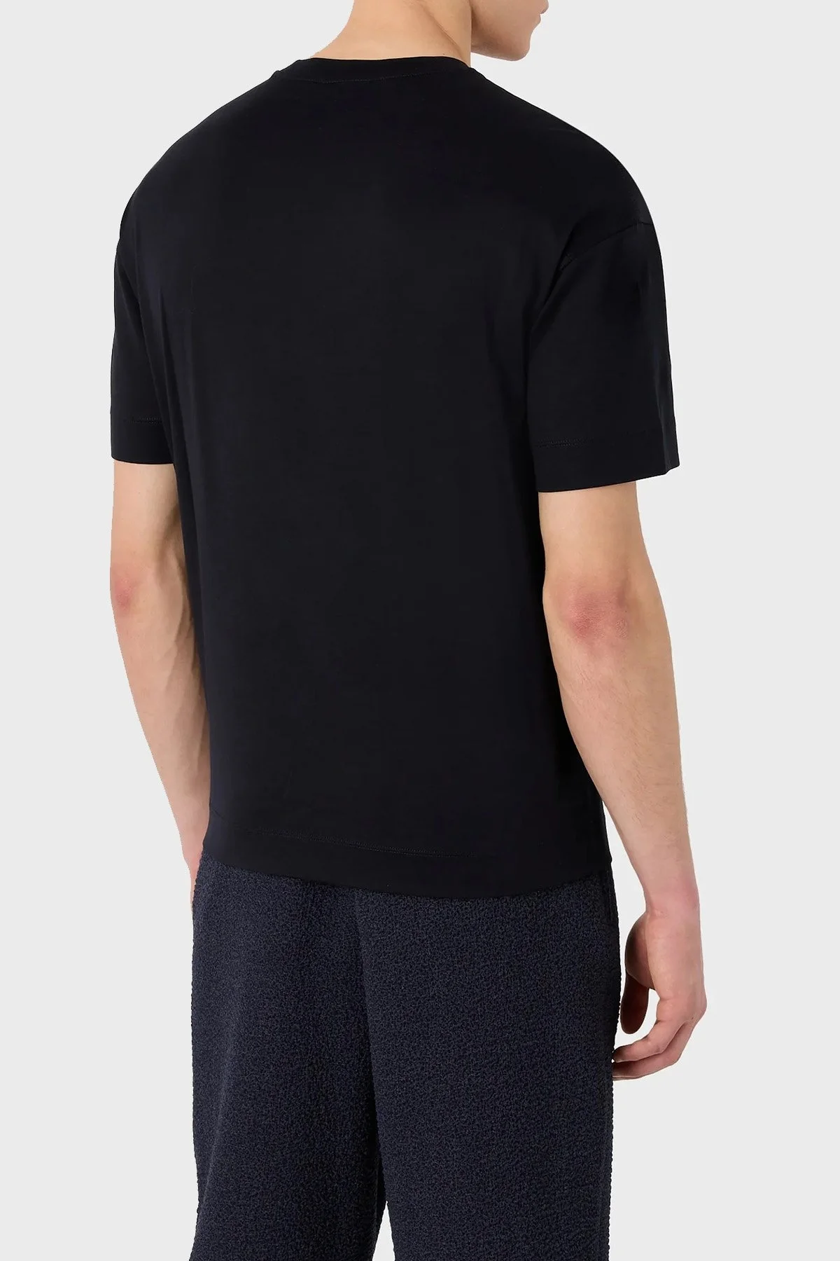 Emporio Armani Baskılı Bisiklet Yaka Regular Fit Erkek T Shirt 3R1TT9 1JUVZ 0920 LACİVERT - 7