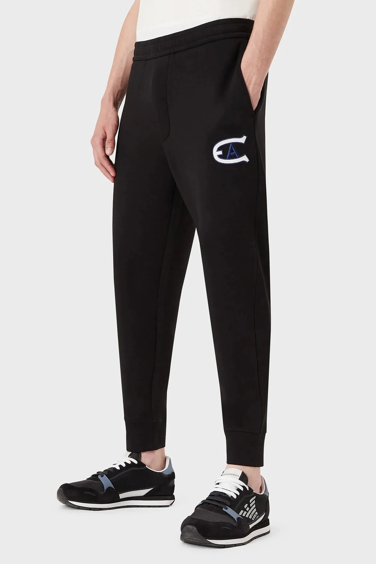 Emporio Armani Baskılı Pamuklu Cepli Erkek Pantolon 6K1P50 1JHSZ 0999 SİYAH - 1