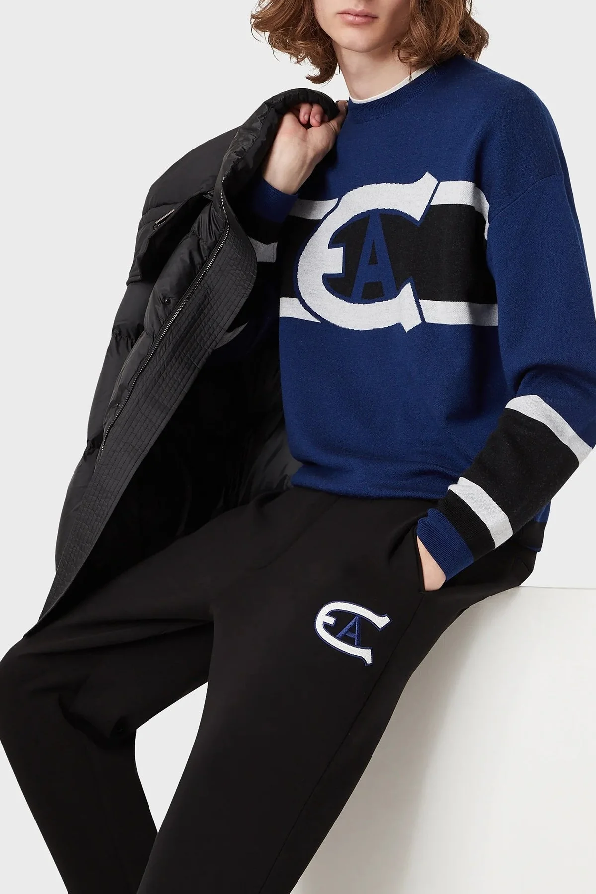 Emporio Armani Baskılı Pamuklu Cepli Erkek Pantolon 6K1P50 1JHSZ 0999 SİYAH - 5