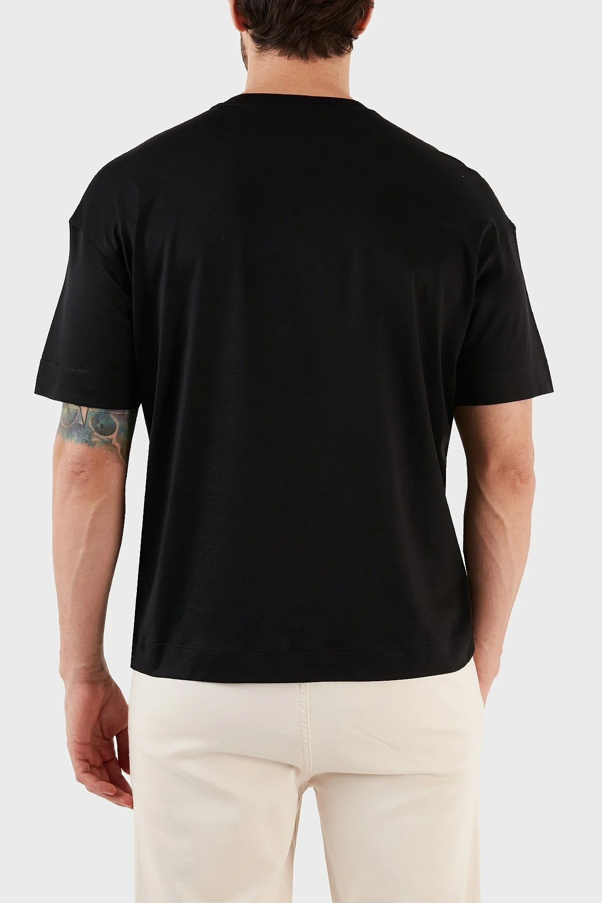 Emporio Armani Baskılı Pamuklu Regular Fit Bisiklet Yaka Erkek T Shirt 3R1TT9 1JUVZ 0999 SİYAH - 12