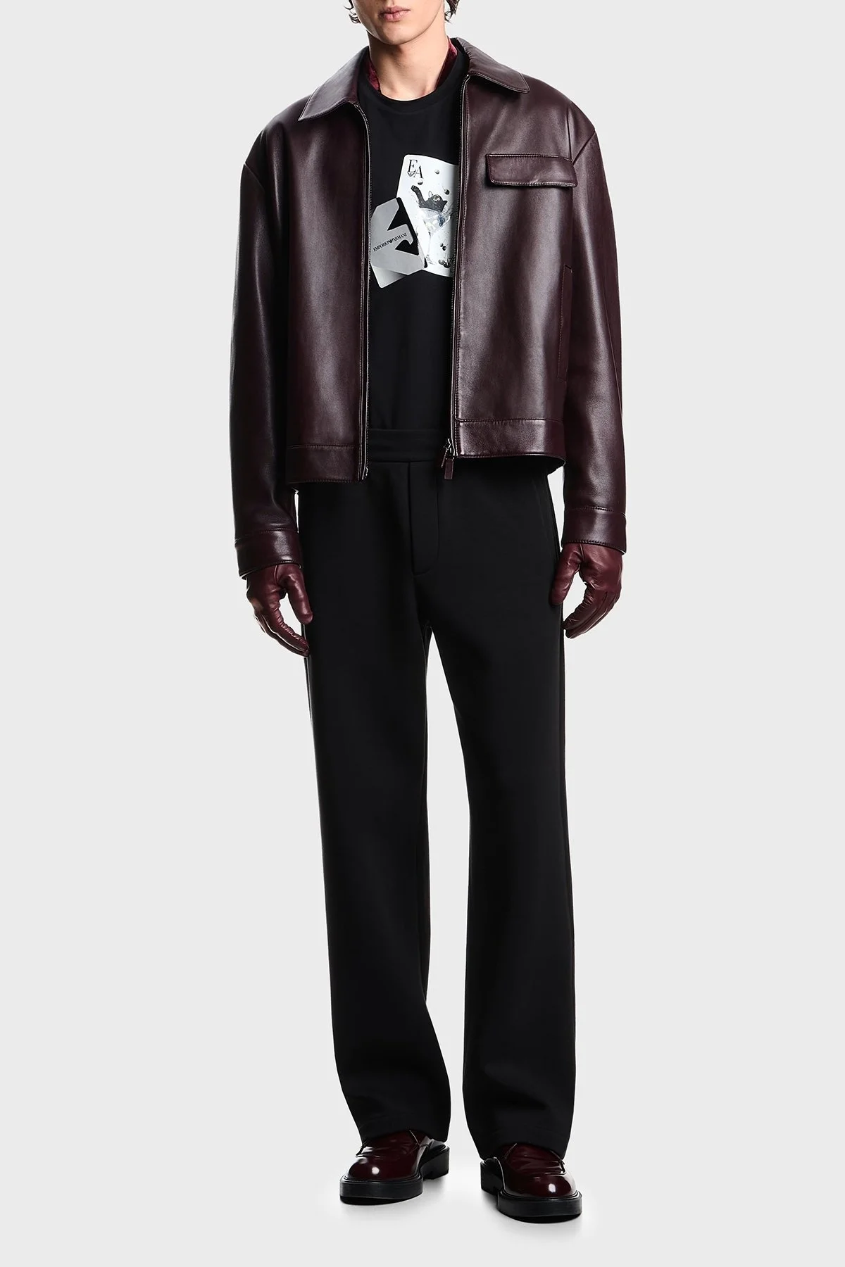 Emporio Armani Baskılı Pamuklu Regular Fit Bisiklet Yaka Erkek T Shirt EM003605 AF14795 UC001 SİYAH - 2