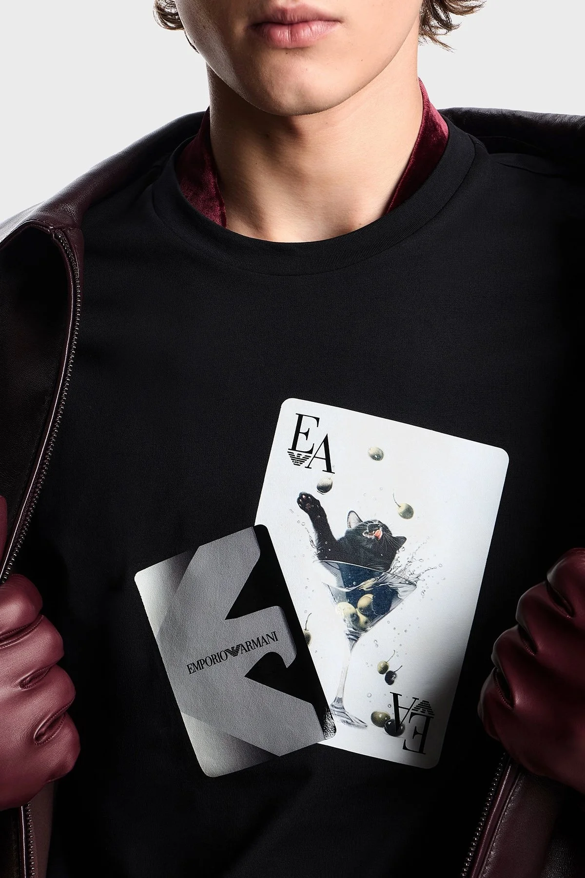 Emporio Armani Baskılı Pamuklu Regular Fit Bisiklet Yaka Erkek T Shirt EM003605 AF14795 UC001 SİYAH - 4