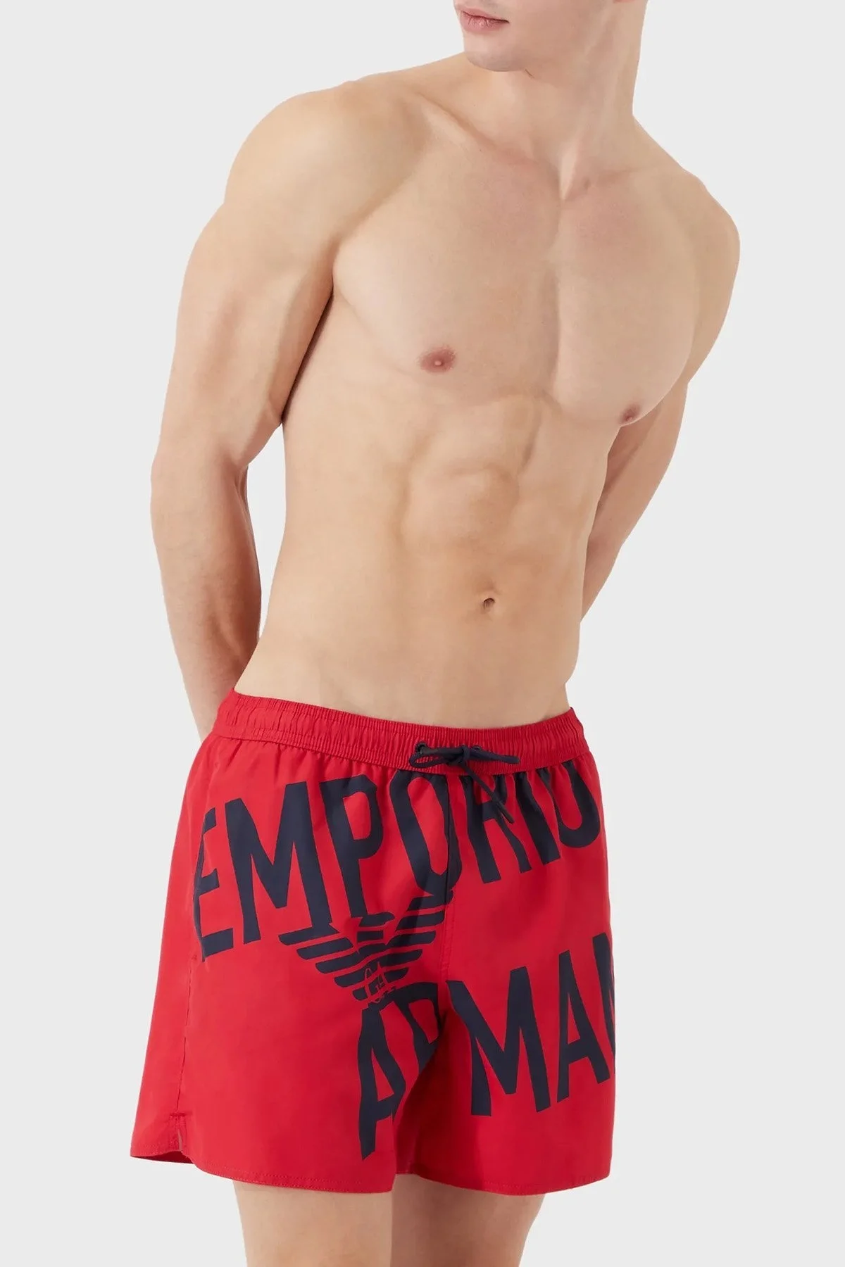 Emporio Armani Baskılı Regular Fit Cepli Erkek Mayo Short 211740 3R424 21875 KIRMIZI - 1