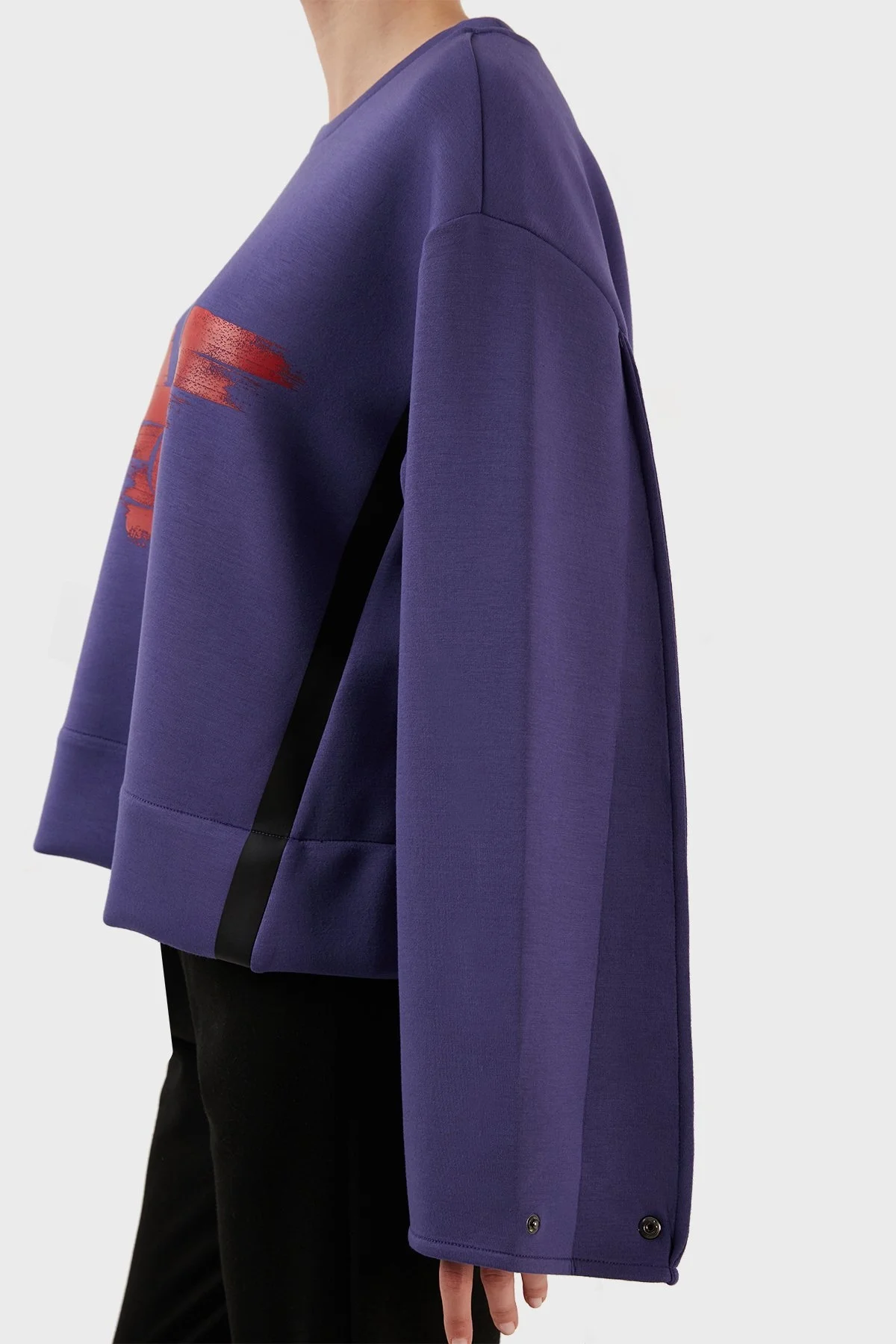 Emporio Armani Baskılı Relaxed Fit Bisiklet Yaka Bayan Sweat 3R2M6G 2JXQZ 0820 MOR - 9