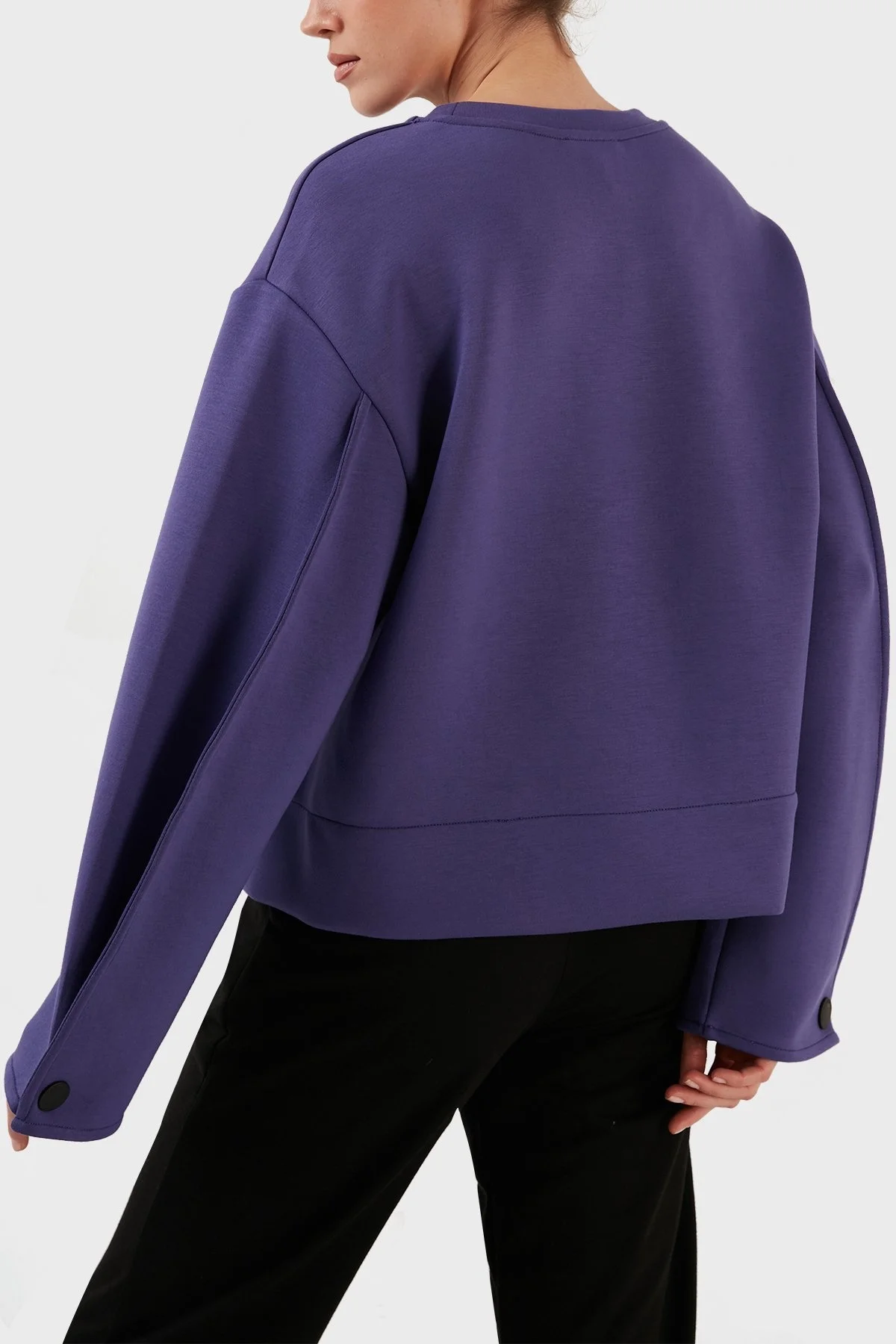 Emporio Armani Baskılı Relaxed Fit Bisiklet Yaka Bayan Sweat 3R2M6G 2JXQZ 0820 MOR - 10