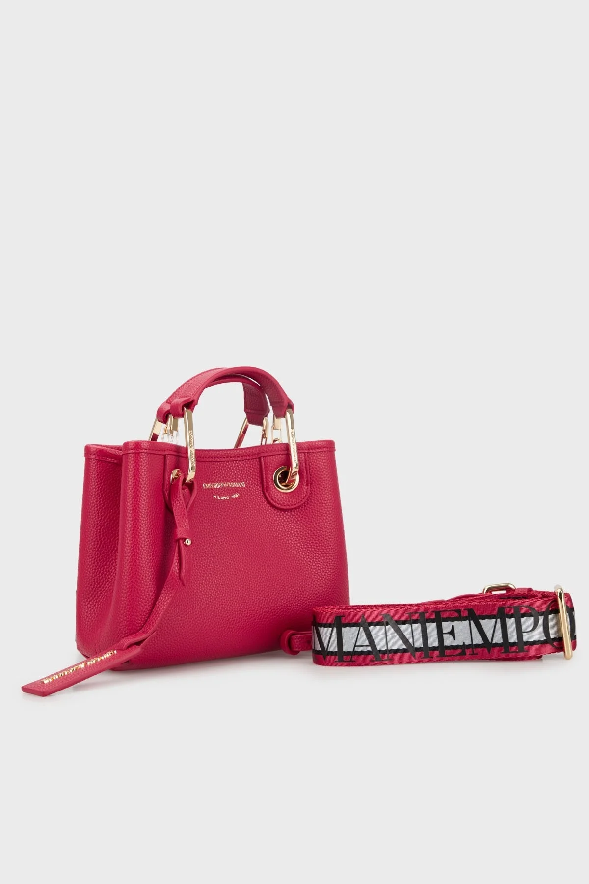 Emporio Armani Çıkarılabilir İç Bölmeli Uzatma Askılı Bayan Çanta Y3D176 YFO5B 80533 FUŞYA - 3