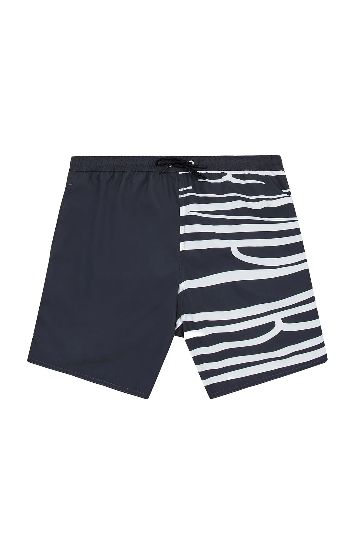 Emporio Armani Belden Bağlamalı Cepli Erkek Mayo Short S 211740 1P424 92220 SİYAH-BEYAZ - 4