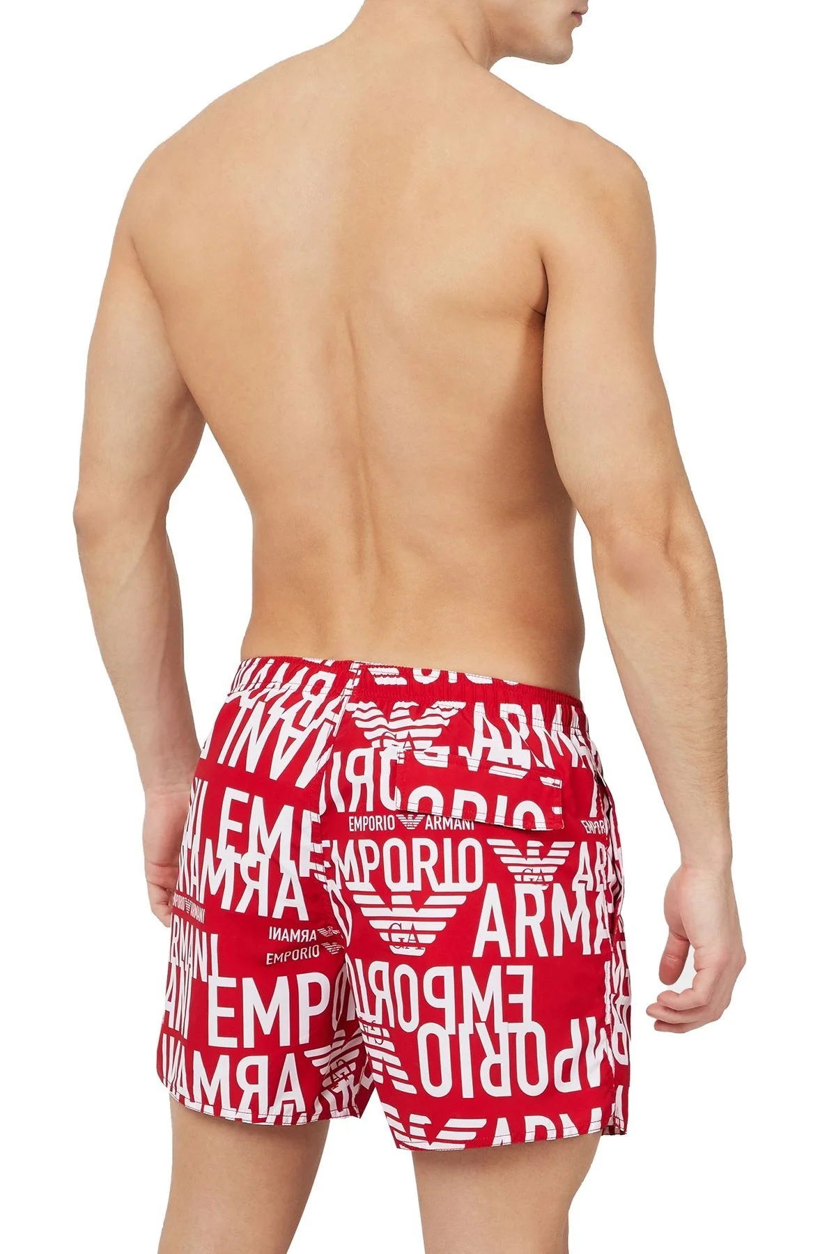 Emporio Armani Belden Bağlamalı Cepli Erkek Mayo Short S 211740 1P428 06574 KIRMIZI - 2