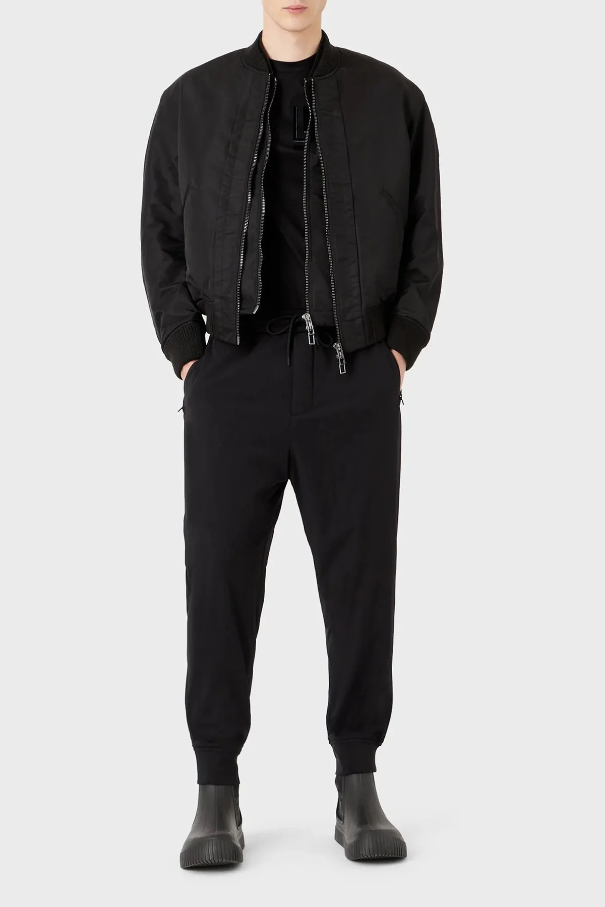 Emporio Armani Belden Bağlamalı Cepli Relaxed Fit Erkek Pantolon 6L1PD4 1NNIZ 0999 SİYAH - 1