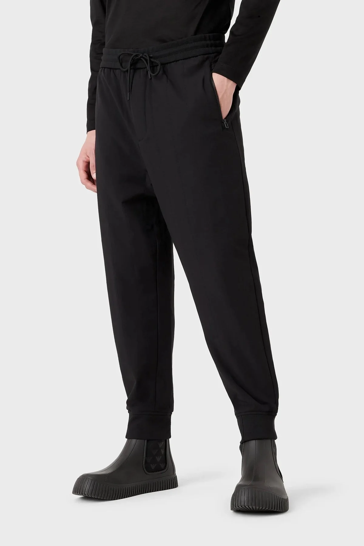 Emporio Armani Belden Bağlamalı Cepli Relaxed Fit Erkek Pantolon 6L1PD4 1NNIZ 0999 SİYAH - 2