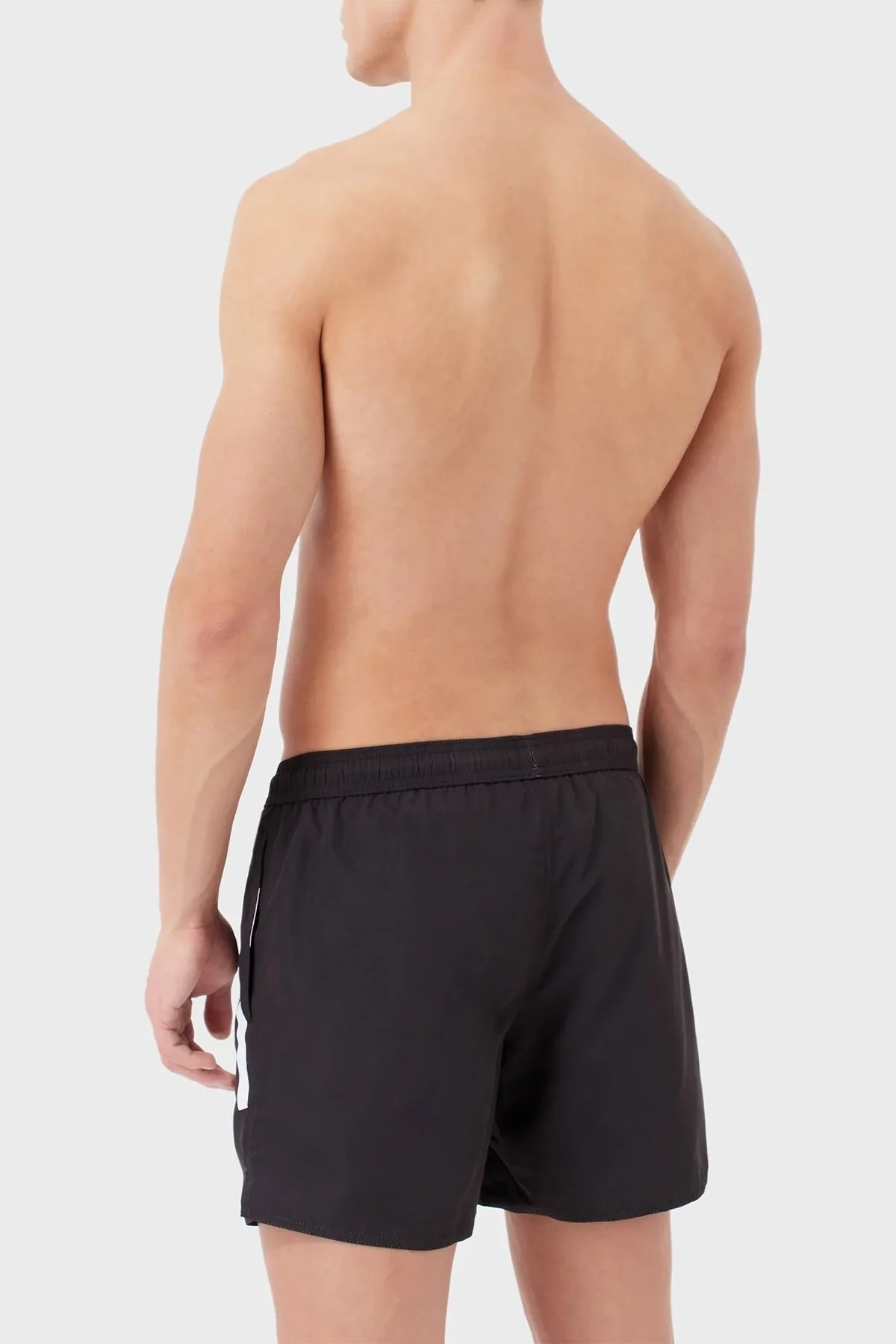 Emporio Armani Belden Bağlamalı Deniz Şortu Regular Fit Cepli Erkek Mayo Short 211740 3R424 21921 SİYAH - 2