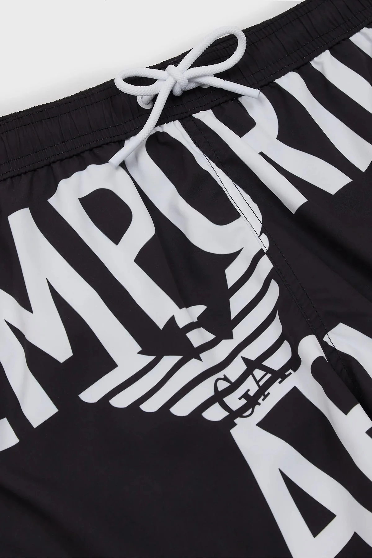 Emporio Armani Belden Bağlamalı Deniz Şortu Regular Fit Cepli Erkek Mayo Short 211740 3R424 21921 SİYAH - 7