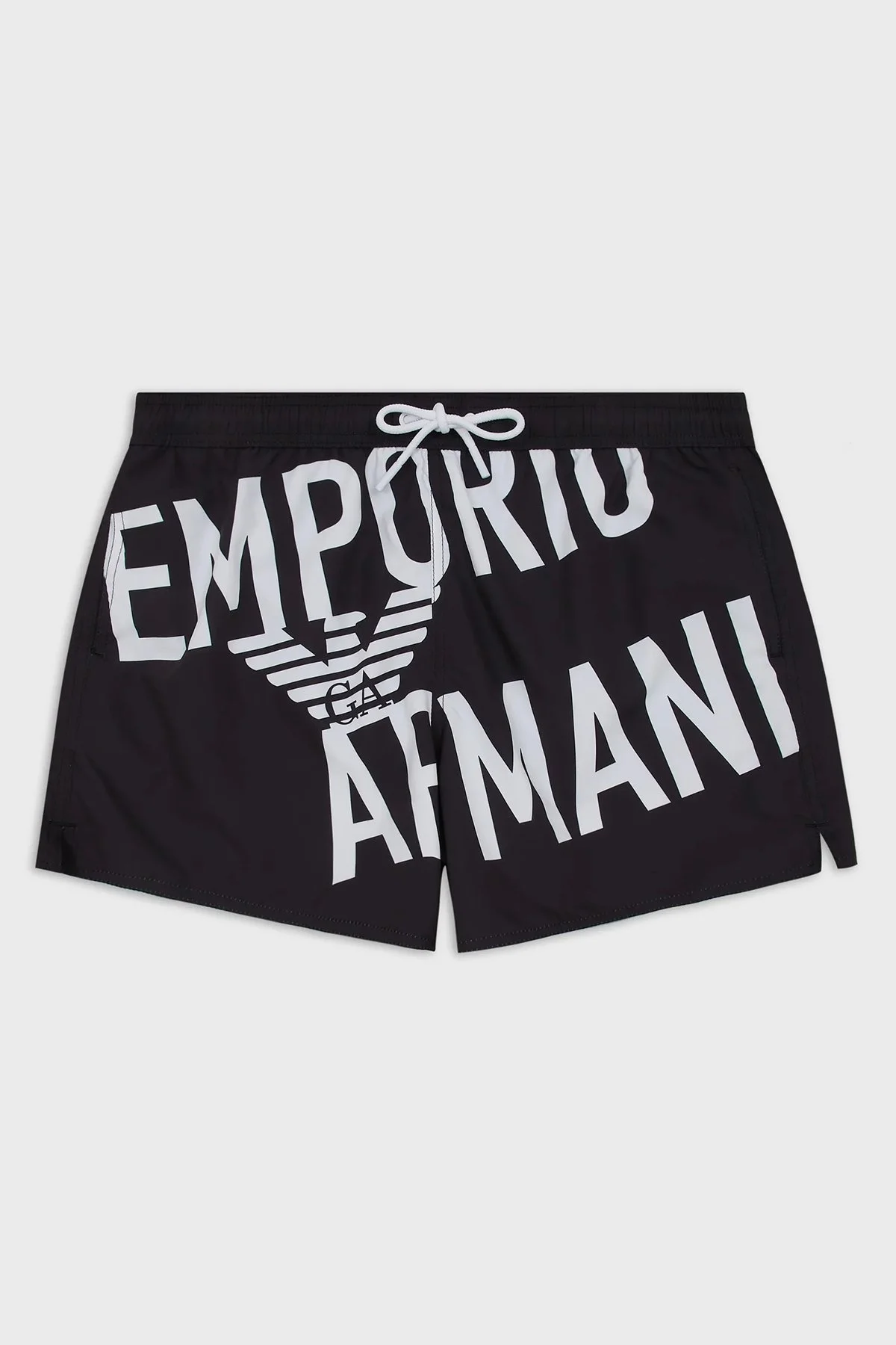 Emporio Armani Belden Bağlamalı Deniz Şortu Regular Fit Cepli Erkek Mayo Short 211740 3R424 21921 SİYAH - 8