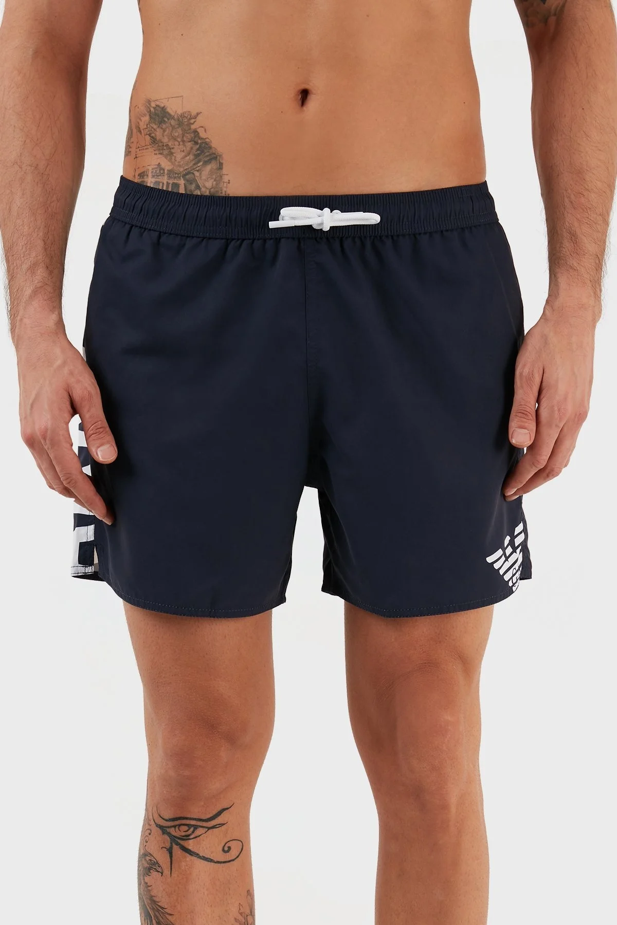 Emporio Armani Belden Bağlamalı Deniz Şortu Regular Fit Cepli Erkek Mayo Short 211740 3R424 49336 LACİVERT - 2