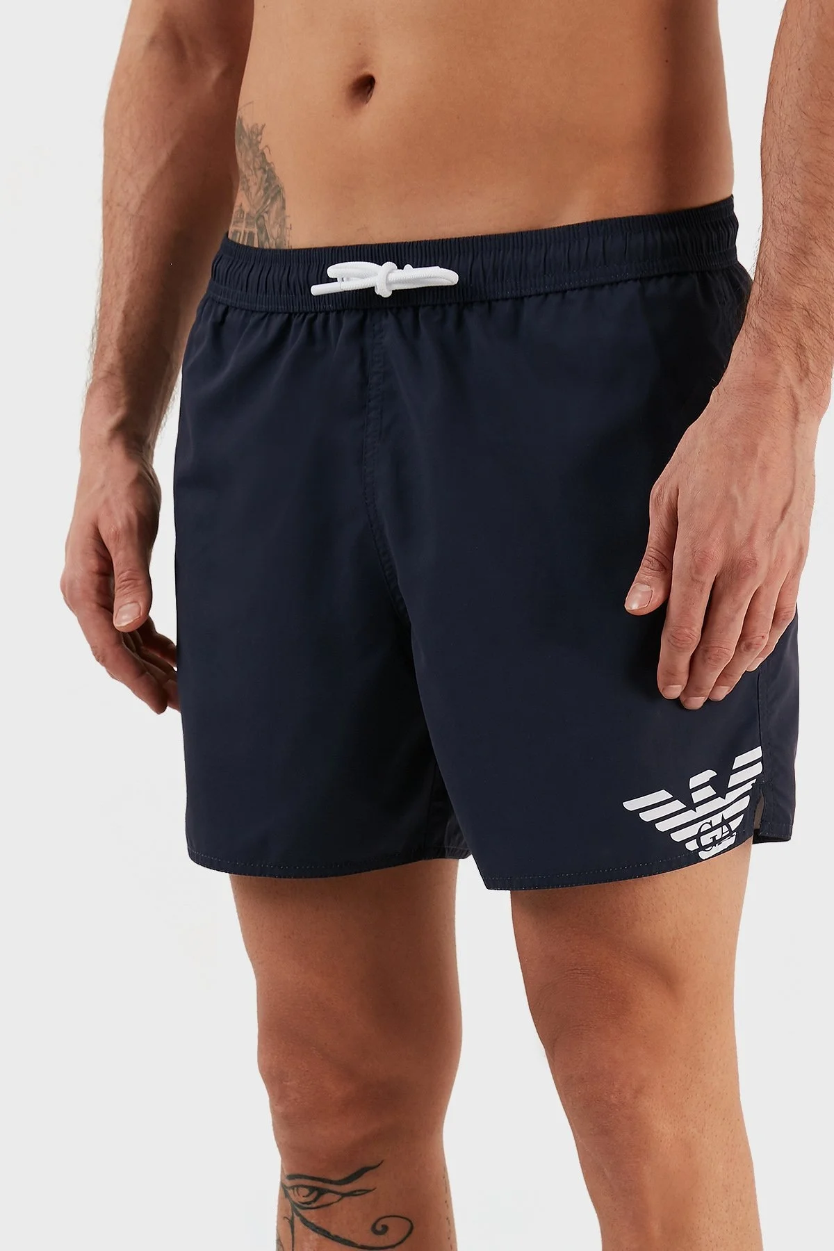 Emporio Armani Belden Bağlamalı Deniz Şortu Regular Fit Cepli Erkek Mayo Short 211740 3R424 49336 LACİVERT - 3