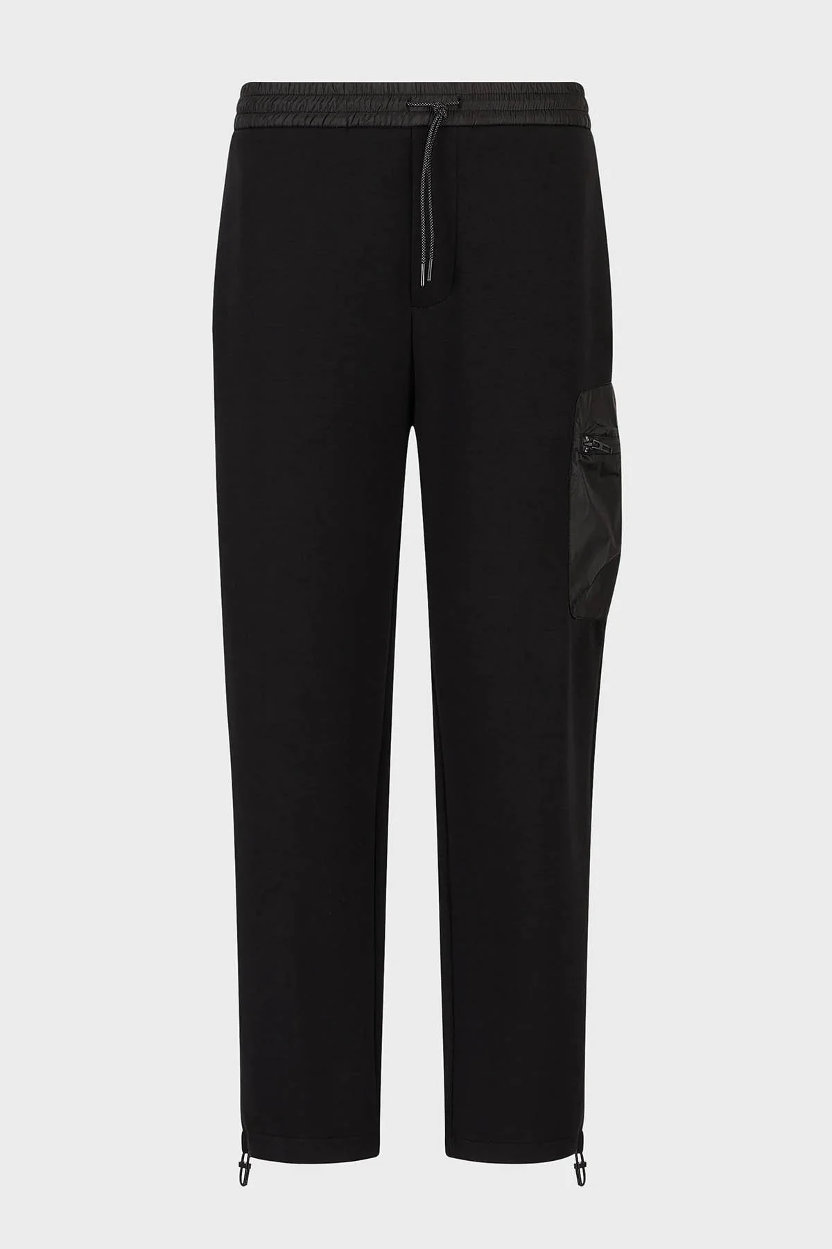 Emporio Armani Belden Bağlamalı Nefes Alabilen Çift Katmanlı Cepli Jogger Erkek Pantolon 3R1PZ1 1JHSZ 0999 SİYAH - 6