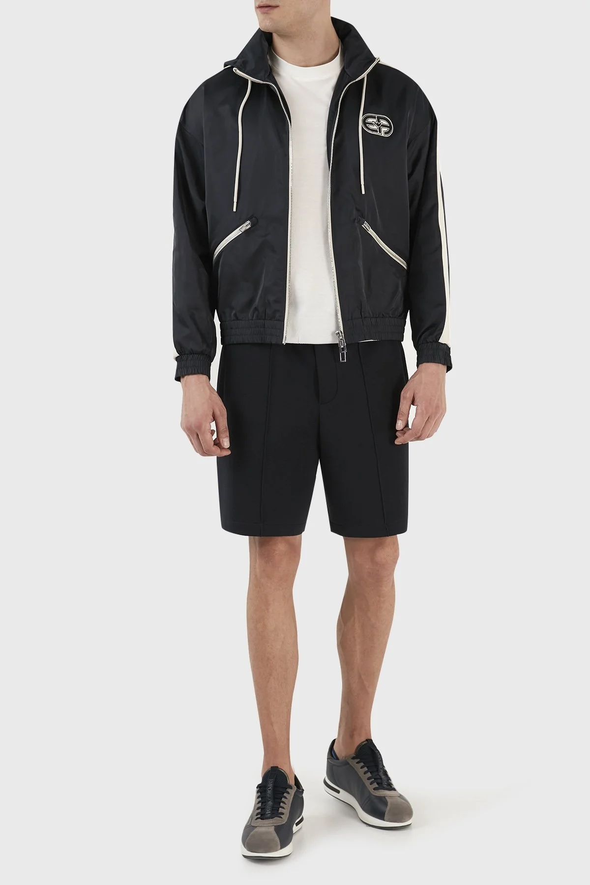 Emporio Armani Pamuklu Belden Bağlamalı Regular Fit Cepli Erkek Bermuda 3R1PZ7 1JHSZ 0920 LACİVERT - 1