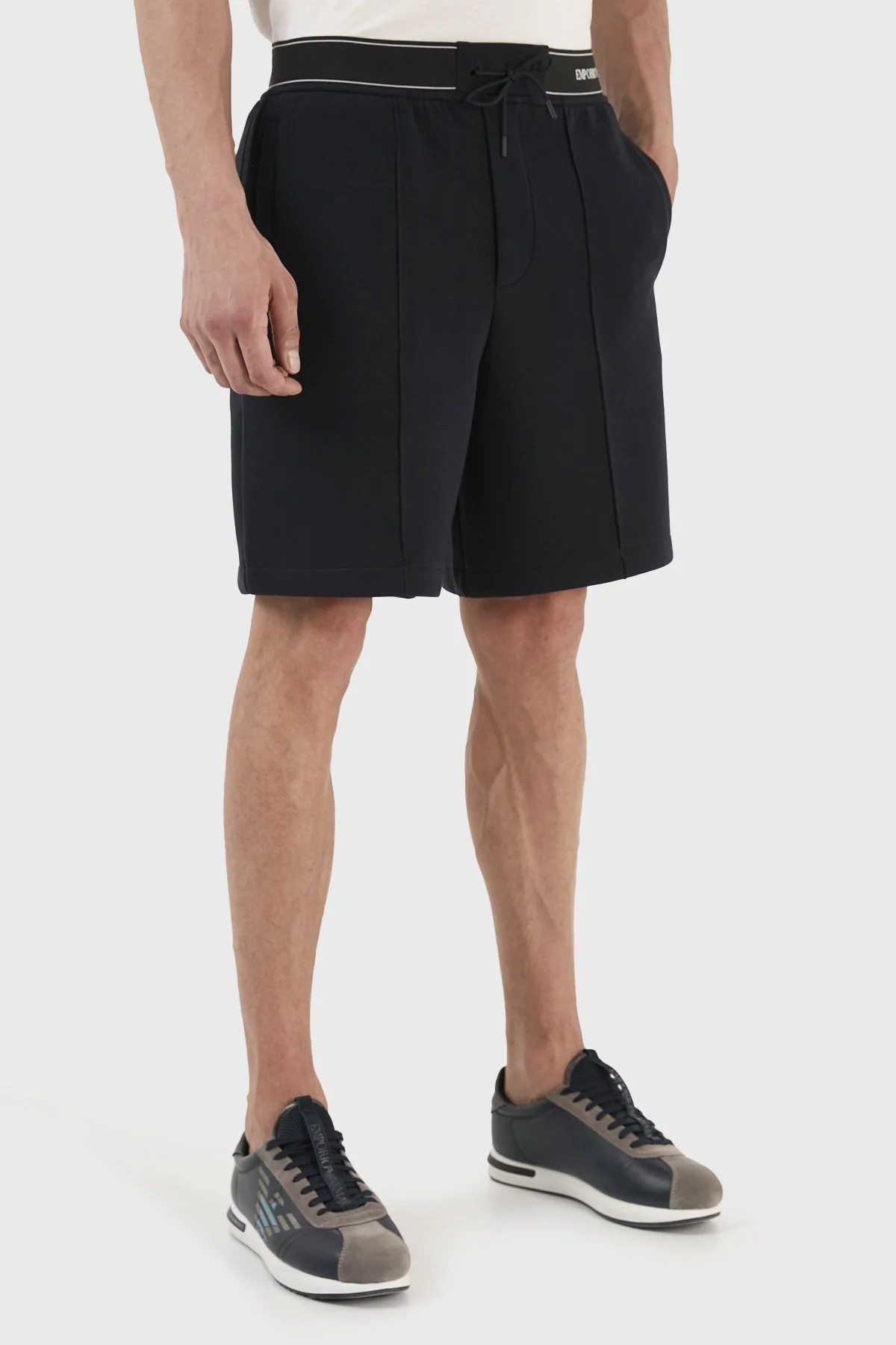 Emporio Armani Pamuklu Belden Bağlamalı Regular Fit Cepli Erkek Bermuda 3R1PZ7 1JHSZ 0920 LACİVERT - 3