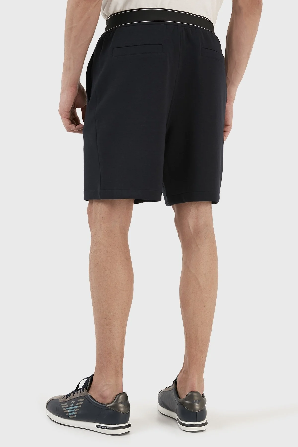 Emporio Armani Pamuklu Belden Bağlamalı Regular Fit Cepli Erkek Bermuda 3R1PZ7 1JHSZ 0920 LACİVERT - 6