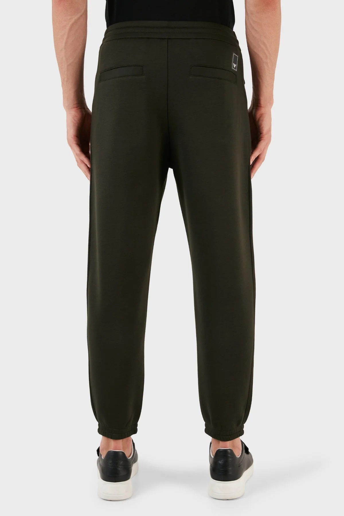 Emporio Armani Beli ve Paçası Lastikli Polar Dokulu Regular Fit Jogger Spor Erkek Pantolon 6R1PQ0 1JNWZ 0583 HAKİ - 8
