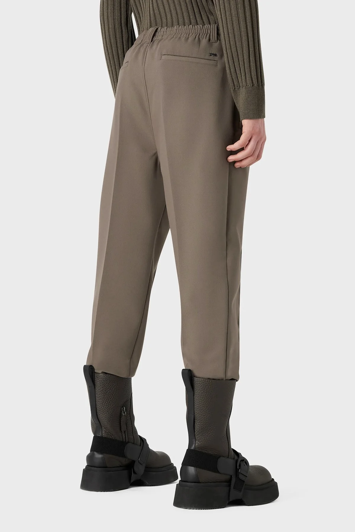 Emporio Armani Beli ve Paçası Lastikli Regular Fit Erkek Pantolon 6R1P74 1NFTZ 0440 KAHVE - 2