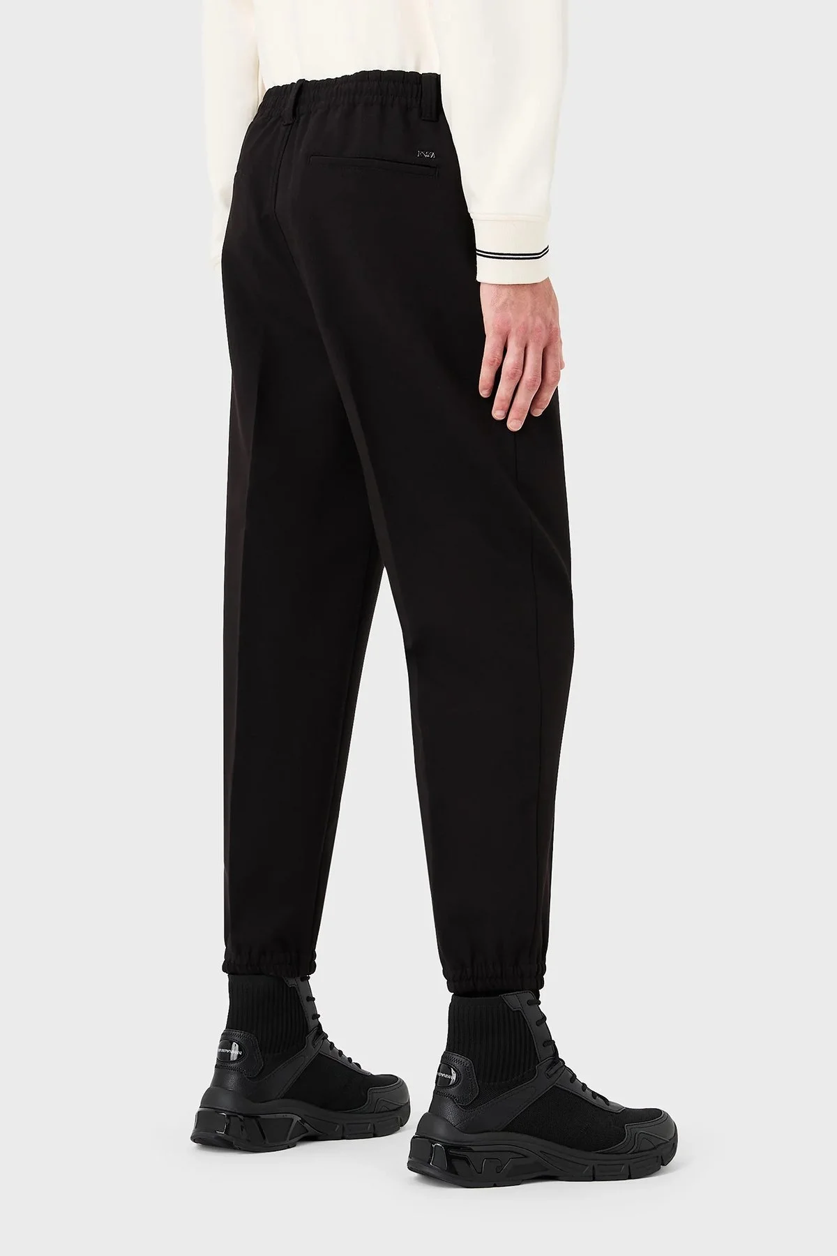 Emporio Armani Beli ve Paçası Lastikli Regular Fit Erkek Pantolon 6R1P74 1NFTZ 0999 SİYAH - 3