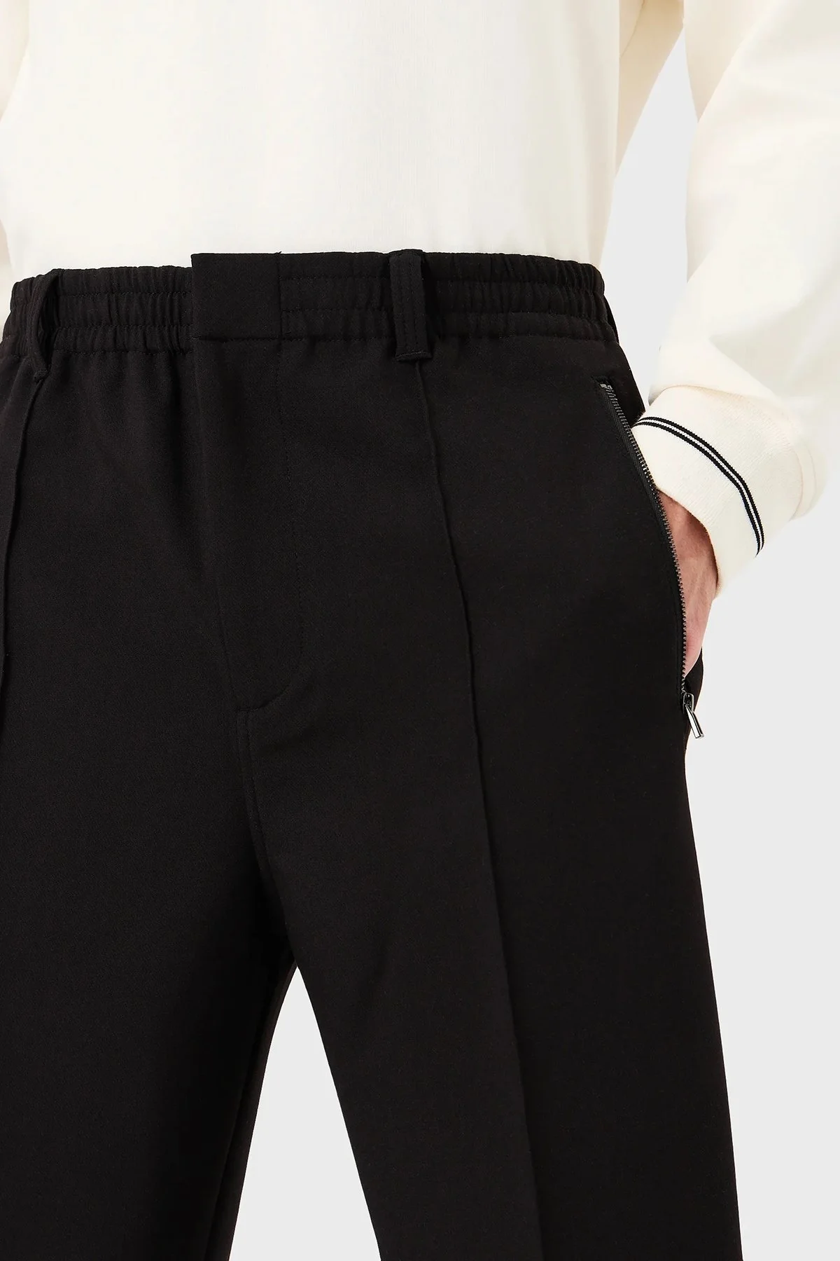 Emporio Armani Beli ve Paçası Lastikli Regular Fit Erkek Pantolon 6R1P74 1NFTZ 0999 SİYAH - 4