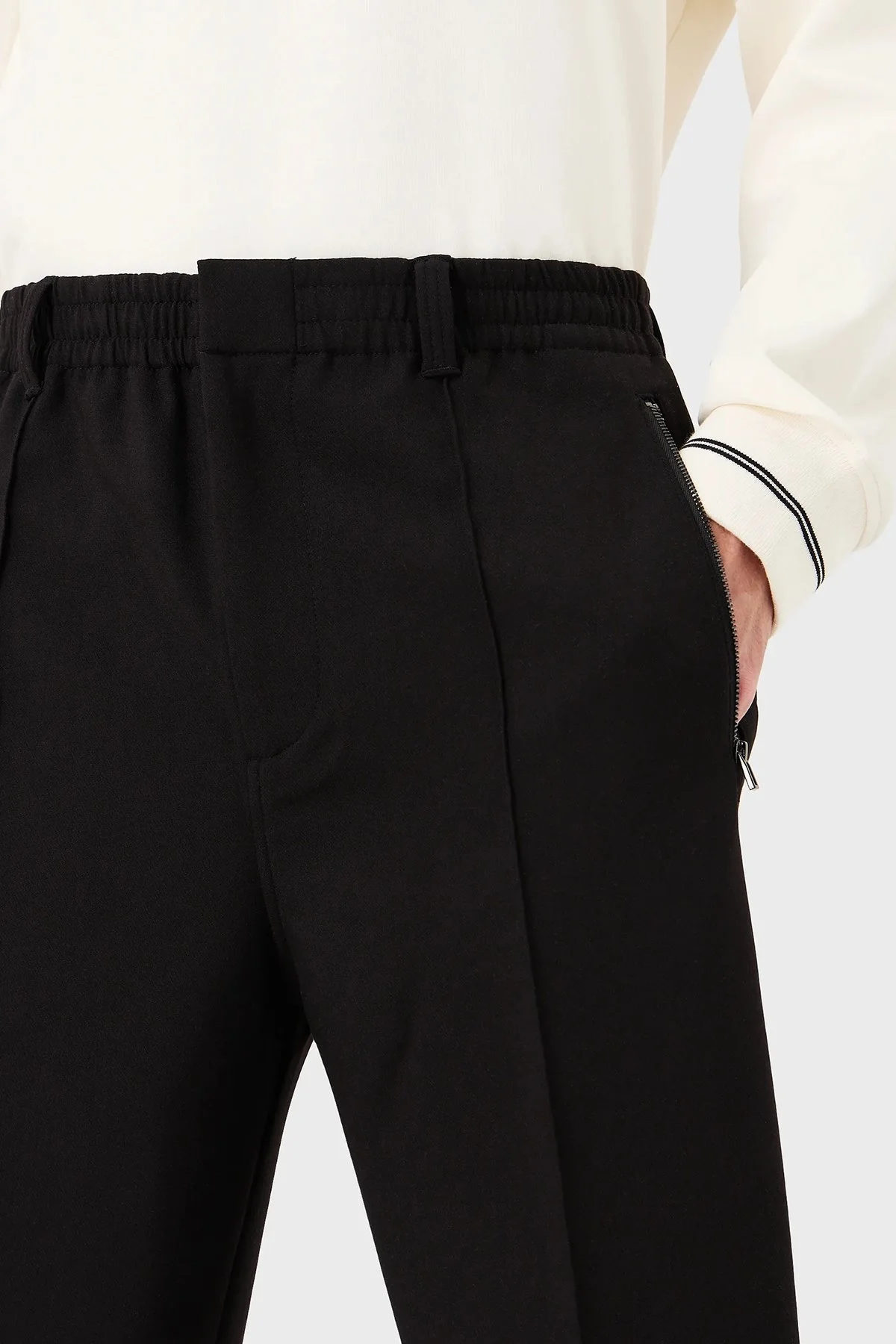 Emporio Armani Beli ve Paçası Lastikli Regular Fit Erkek Pantolon 6R1P74 1NFTZ 0999 SİYAH - 6