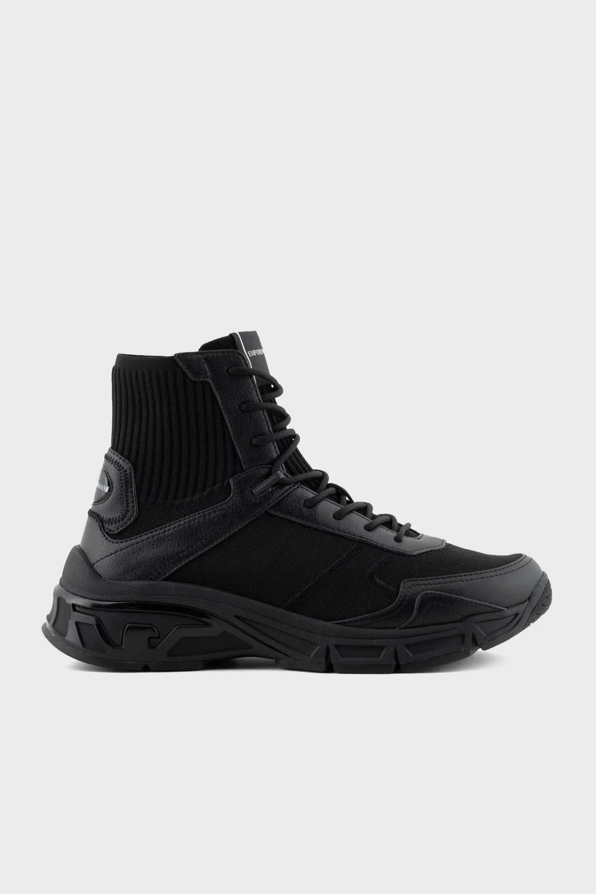 Emporio Armani Bilekli Sneaker Erkek Ayakkabı X4Z124 XN947 A083 SİYAH - 1