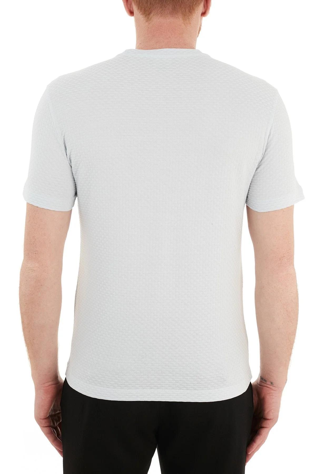 Emporio Armani Bisiklet Yaka % 100 Pamuk Erkek T Shirt 3K1T7Q 1JM9Z 0600 AÇIK MAVİ - 9