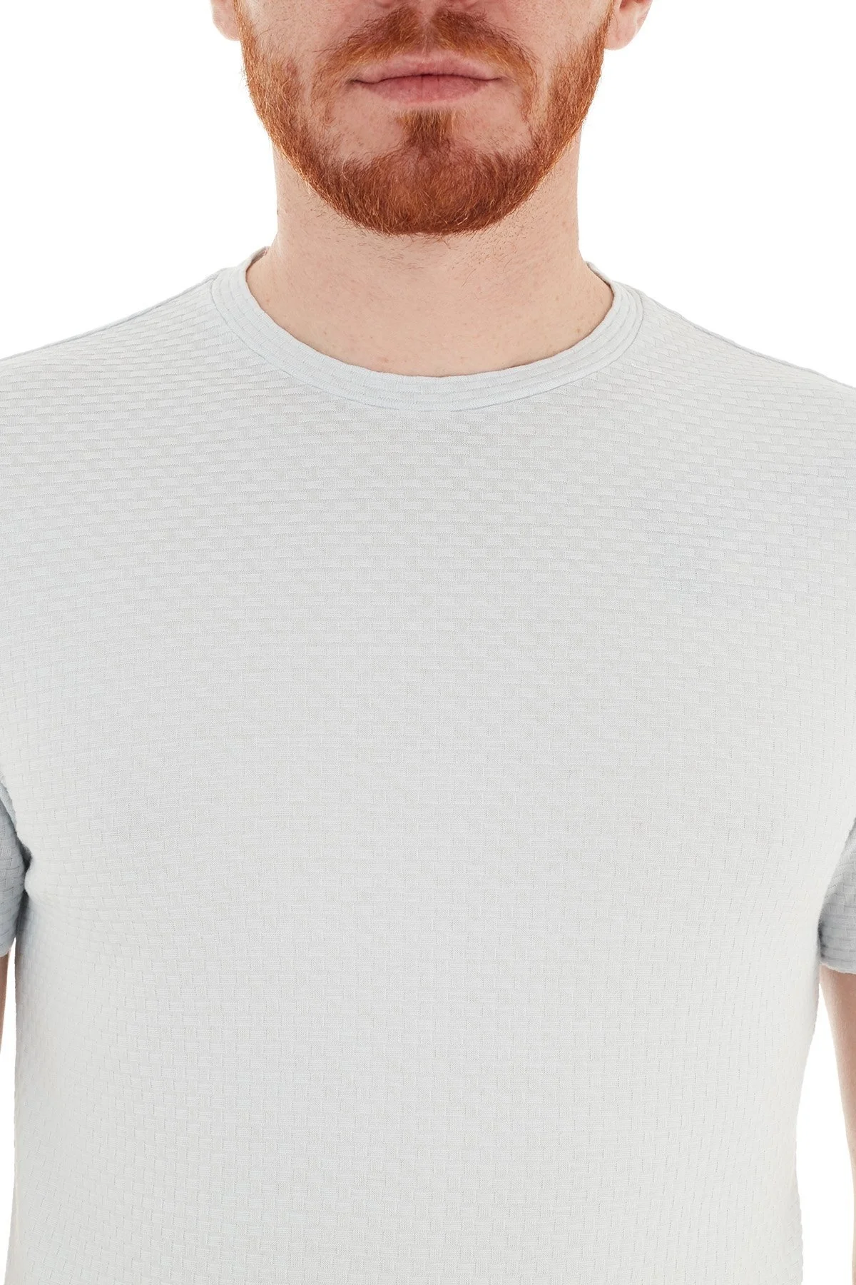 Emporio Armani Bisiklet Yaka % 100 Pamuk Erkek T Shirt 3K1T7Q 1JM9Z 0600 AÇIK MAVİ - 12